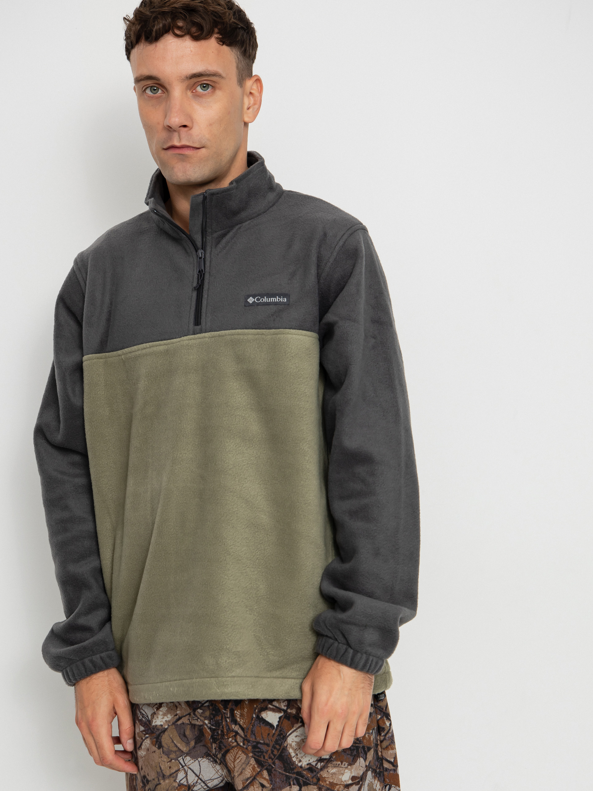 Hanorac din fleece Columbia Steens Mountain Half Zip (shark/stone green)