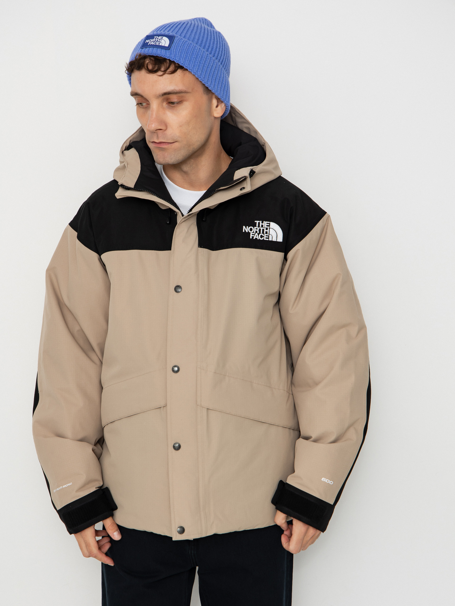 Geacă The North Face Mountain Down - bej (mushroom grey/tnf black)