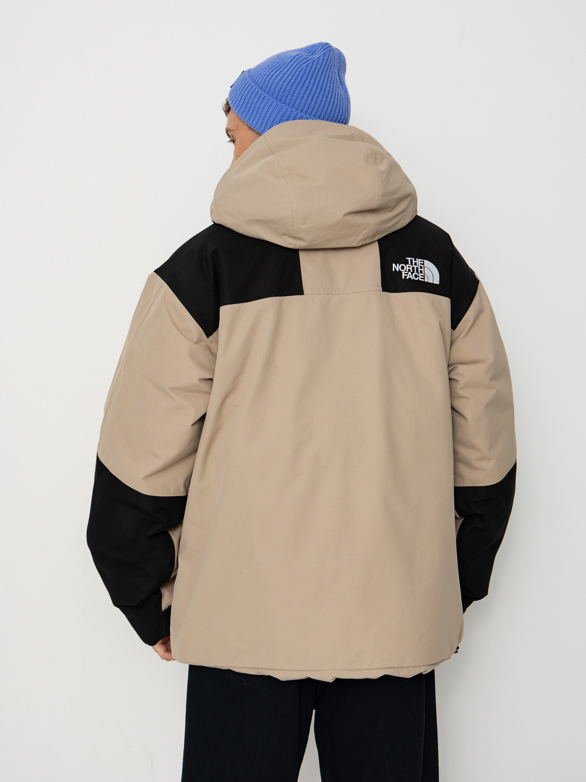 Geacă The North Face Mountain Down - bej (mushroom grey/tnf black)