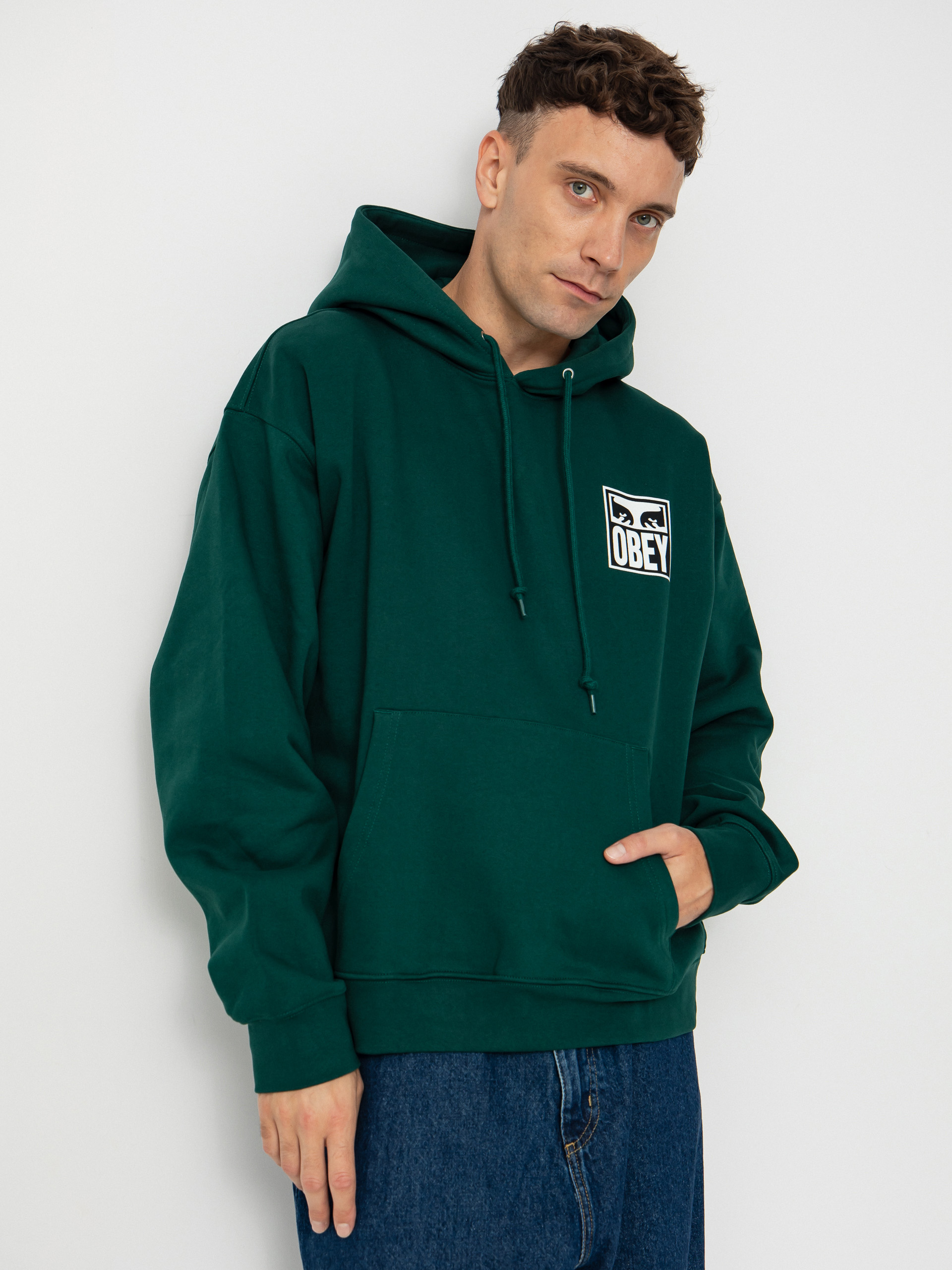 Hanorac cu glugă OBEY Obey Eyes Icon HD (botanical garden)