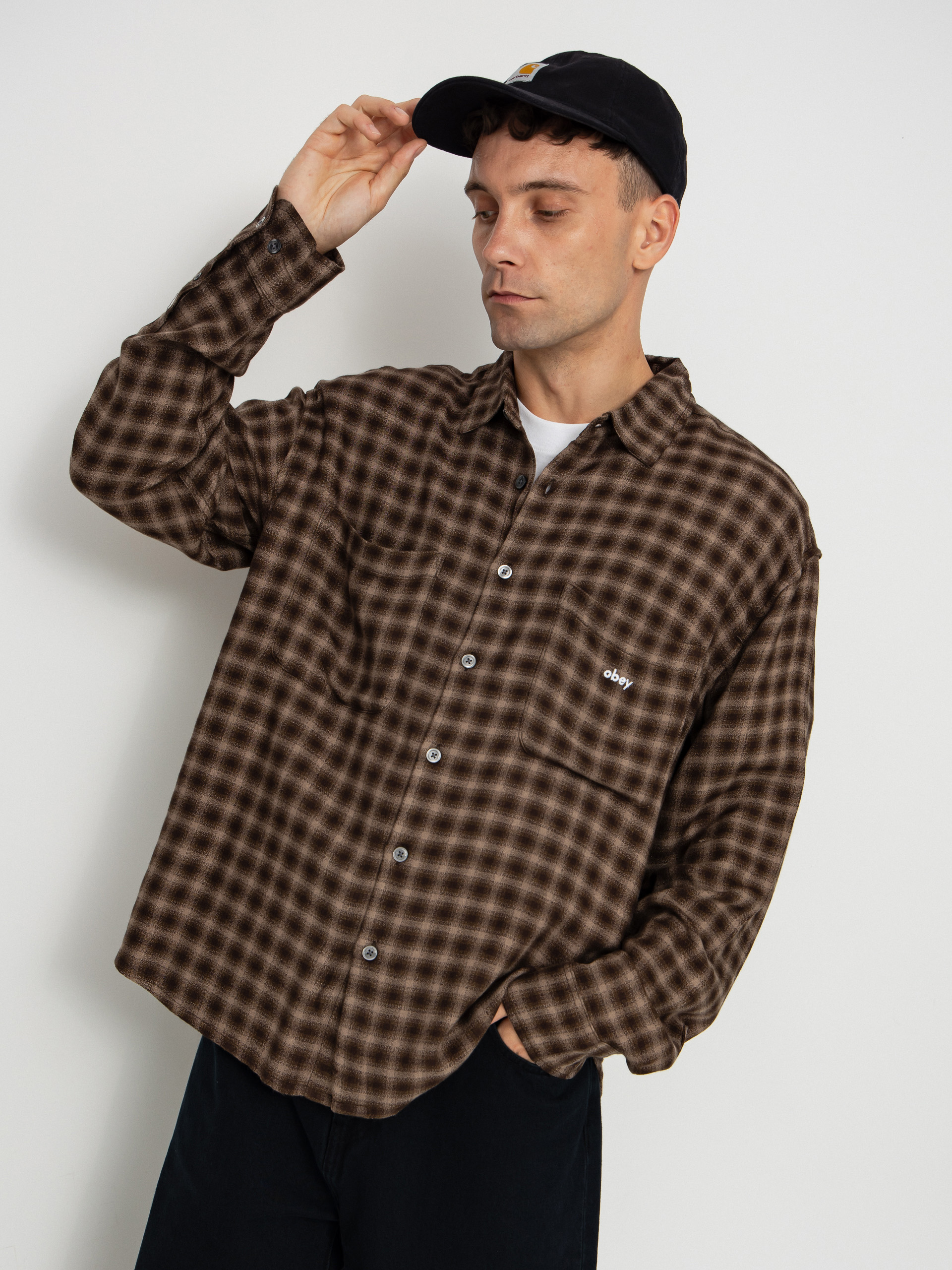 Cămașă OBEY Clarence Woven (black multi)