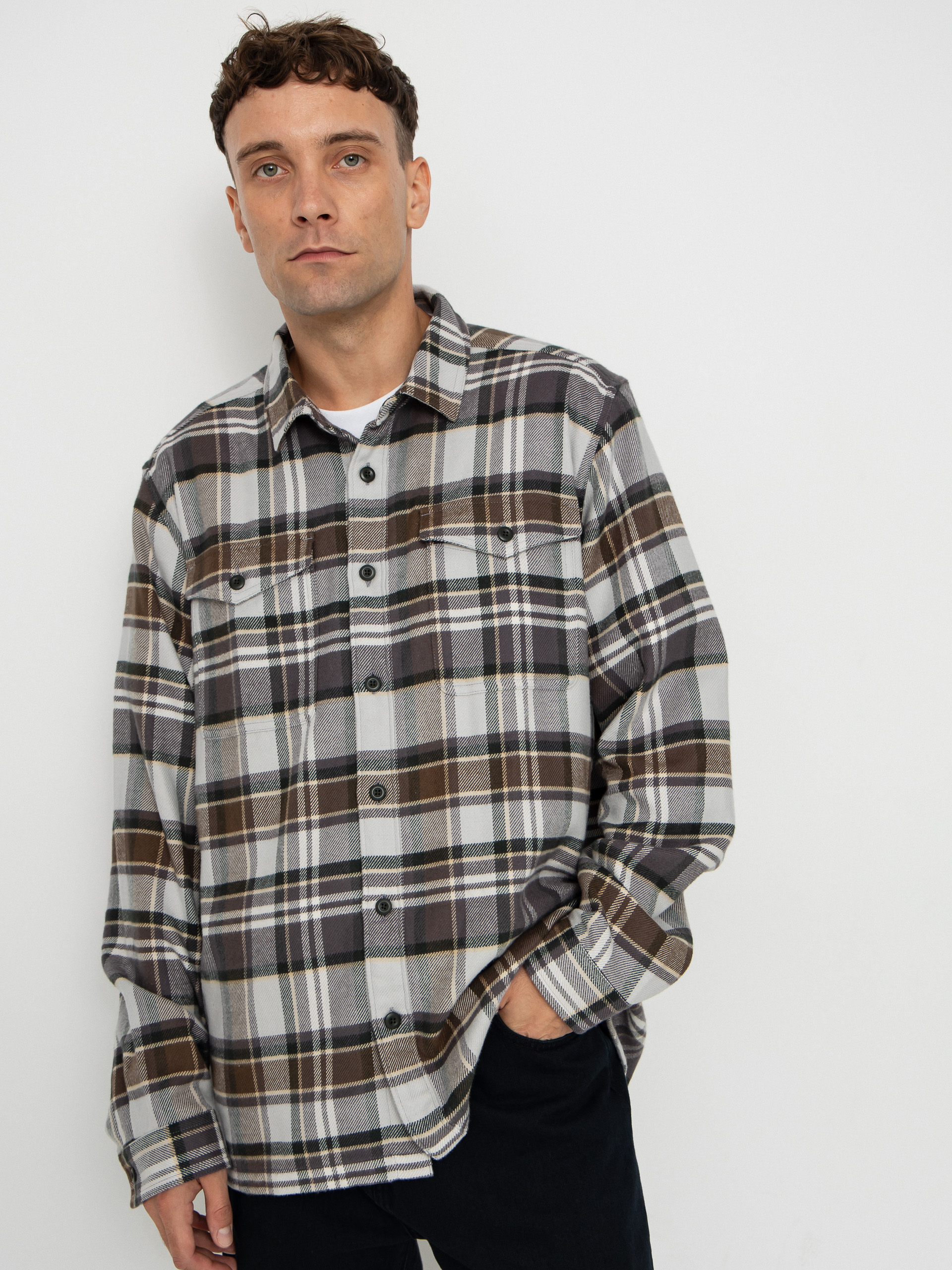 Cu0103mau0219u0103 Patagonia Fjord Flannel (blizzard salt grey)