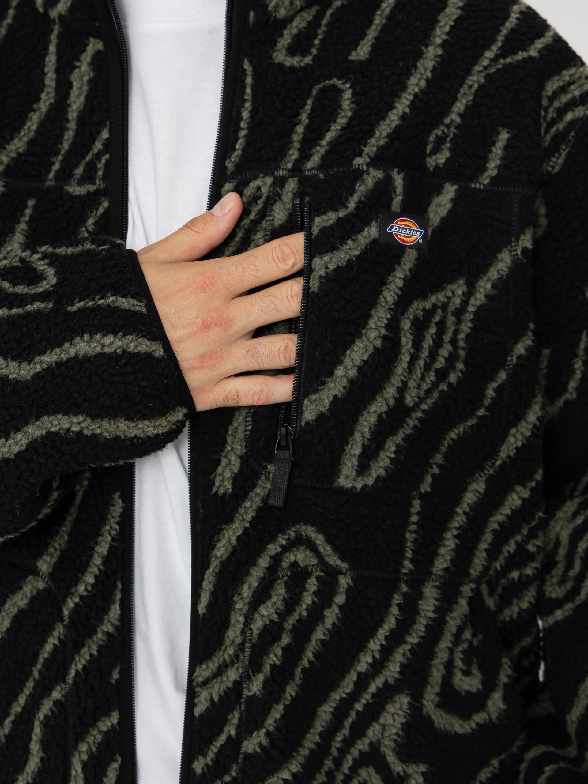 Pentru bărbați Hanorac din fleece Dickies Mount Hope Printed (black)