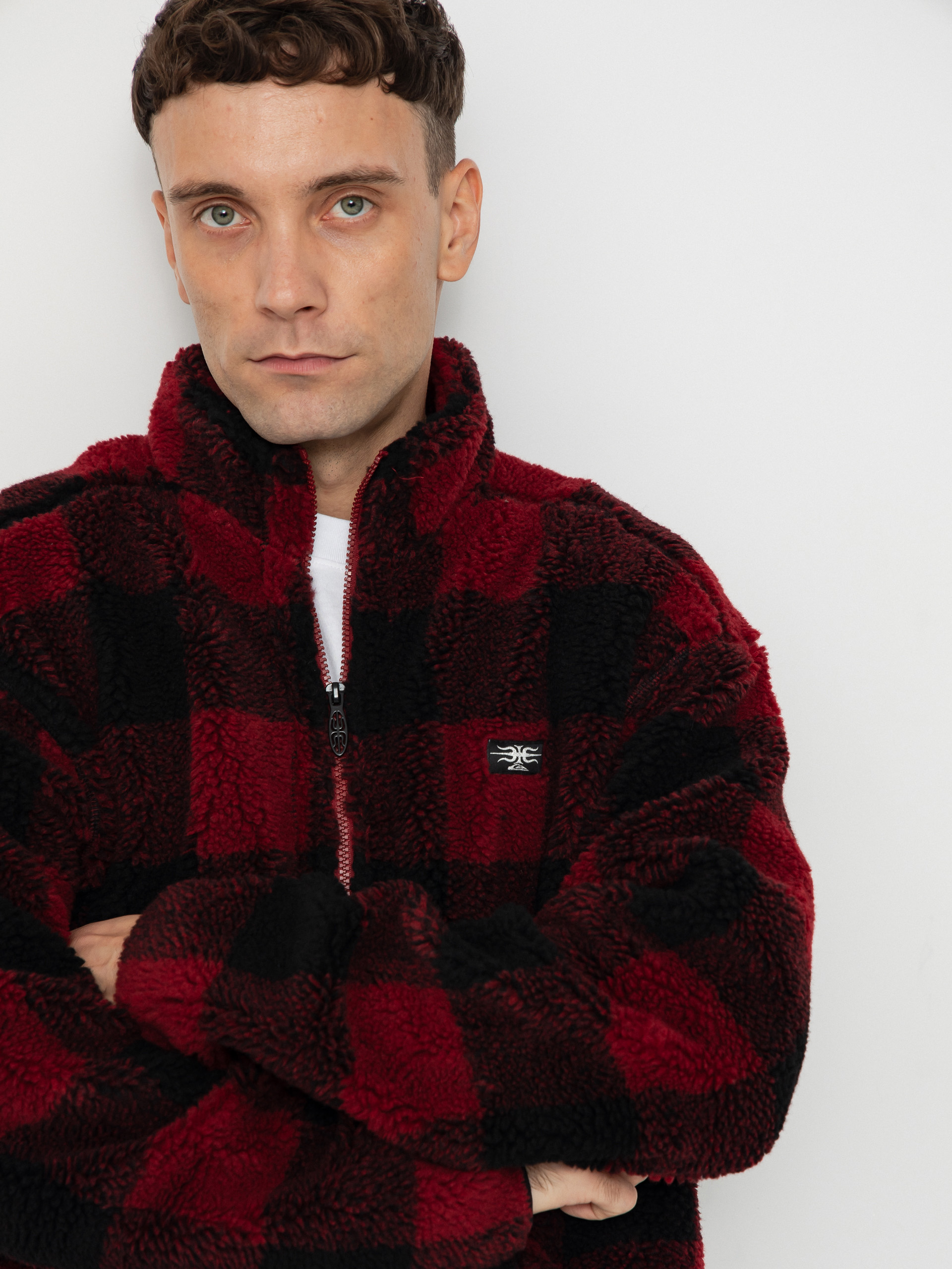 Pentru bărbați Hanorac din fleece Quiksilver Mercury Woodlands Sherpa (woodlands biking red)