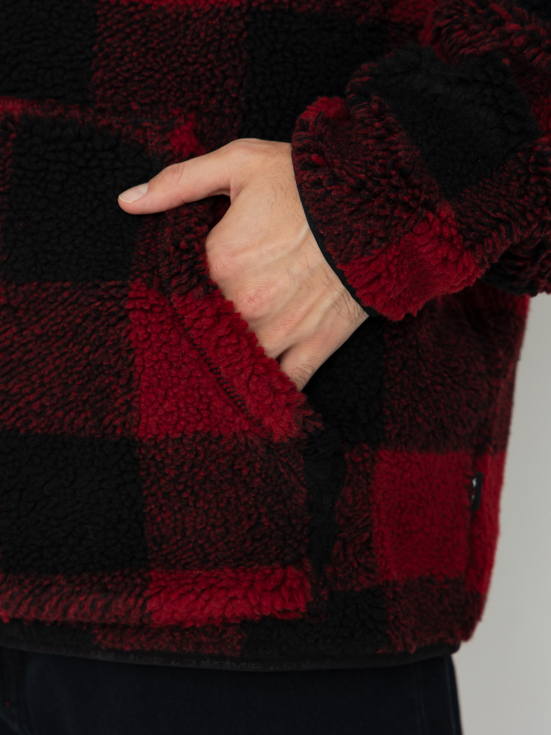 Pentru bărbați Hanorac din fleece Quiksilver Mercury Woodlands Sherpa (woodlands biking red)