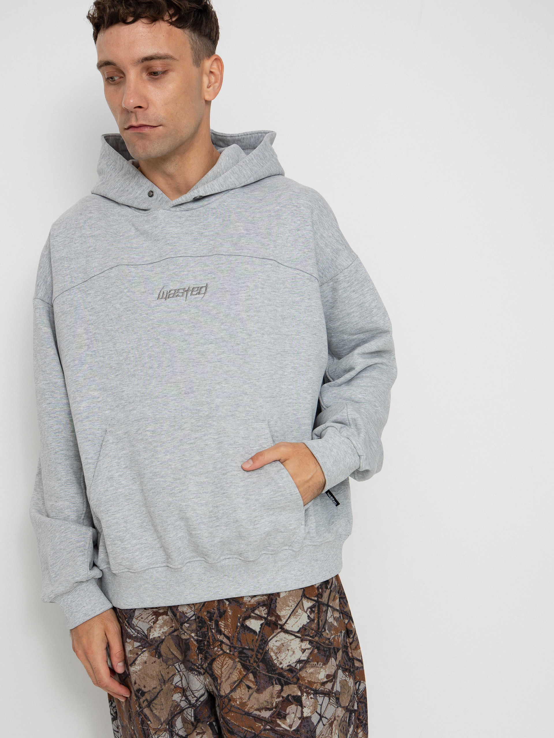 Hanorac cu glugă Wasted Paris Switchblade Boxy HD (ash grey)