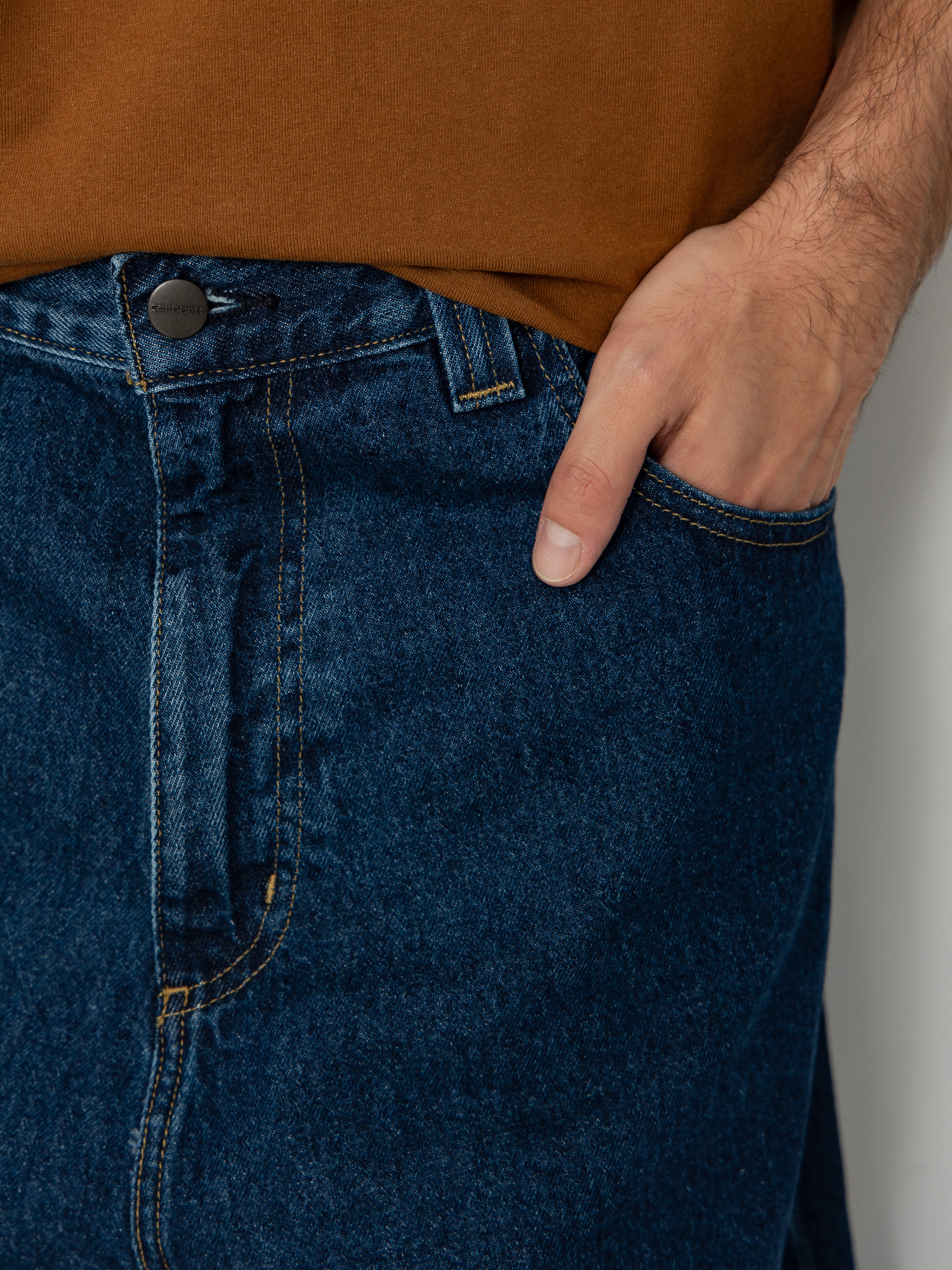 Pantaloni Carhartt WIP Brandon (blue/stone washed)