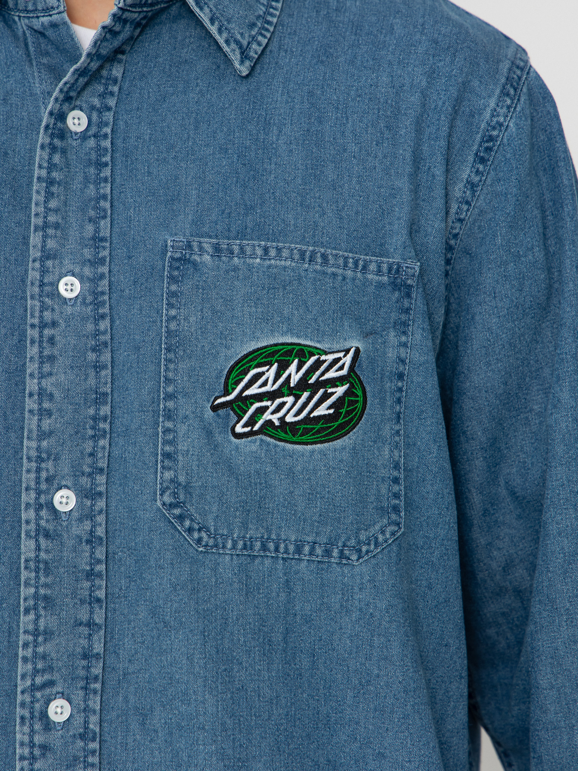 Cămașă Santa Cruz Global Oval Dot (classic blue)