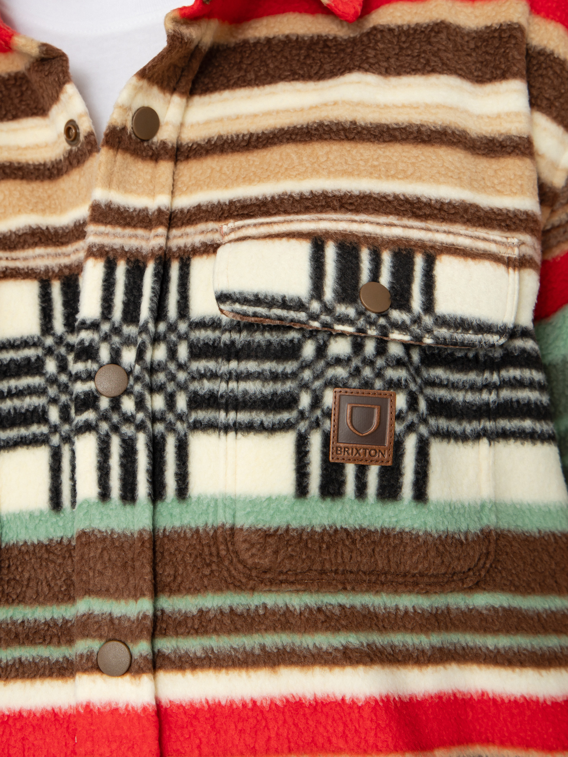 Cămașă Brixton Bowery Arctic Stretch Flee (multi blanket stripe)