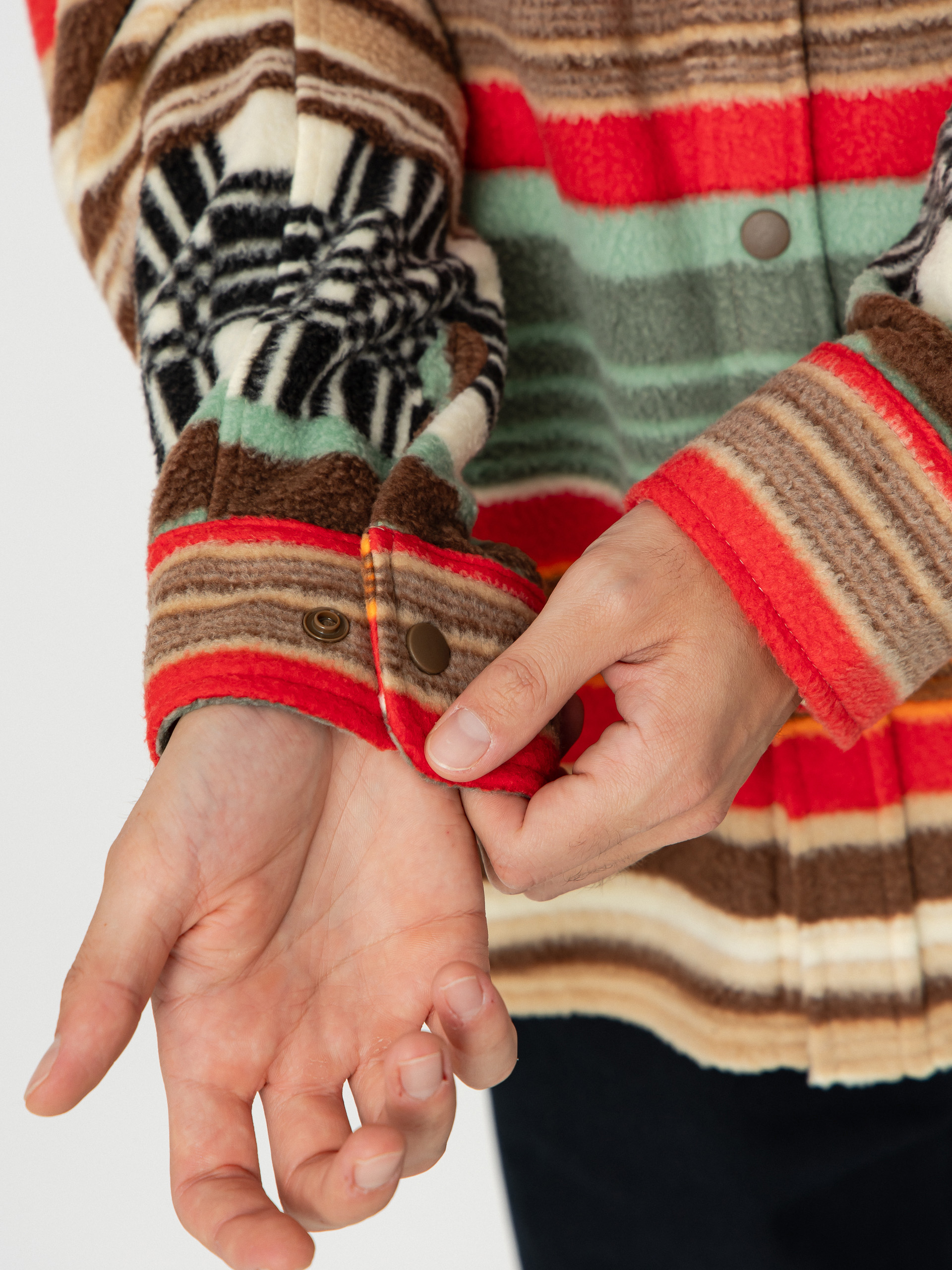 Cămașă Brixton Bowery Arctic Stretch Flee (multi blanket stripe)