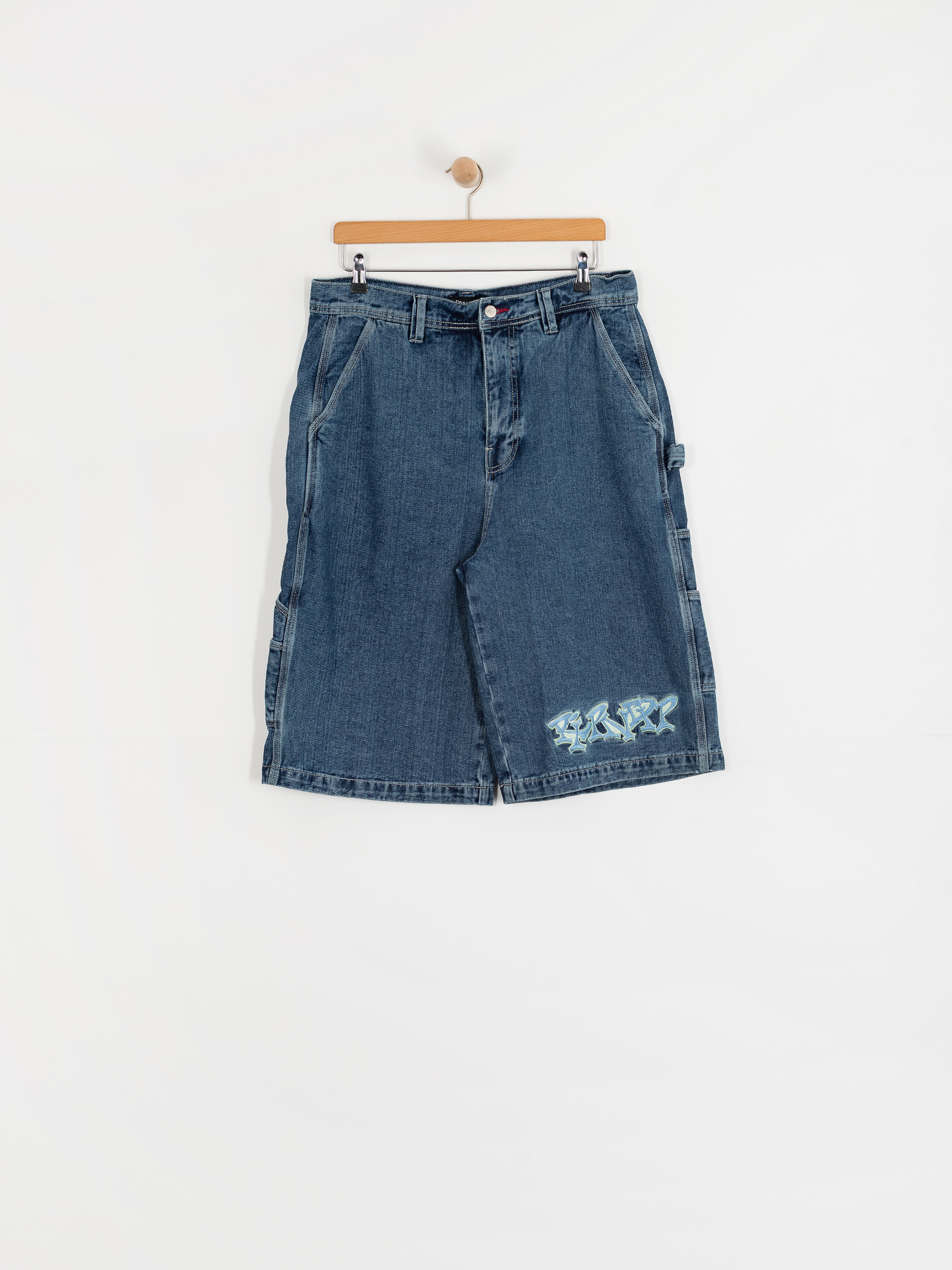 Pantaloni scurți RipNDip Ace Ultra Wide Leg (medium wash)