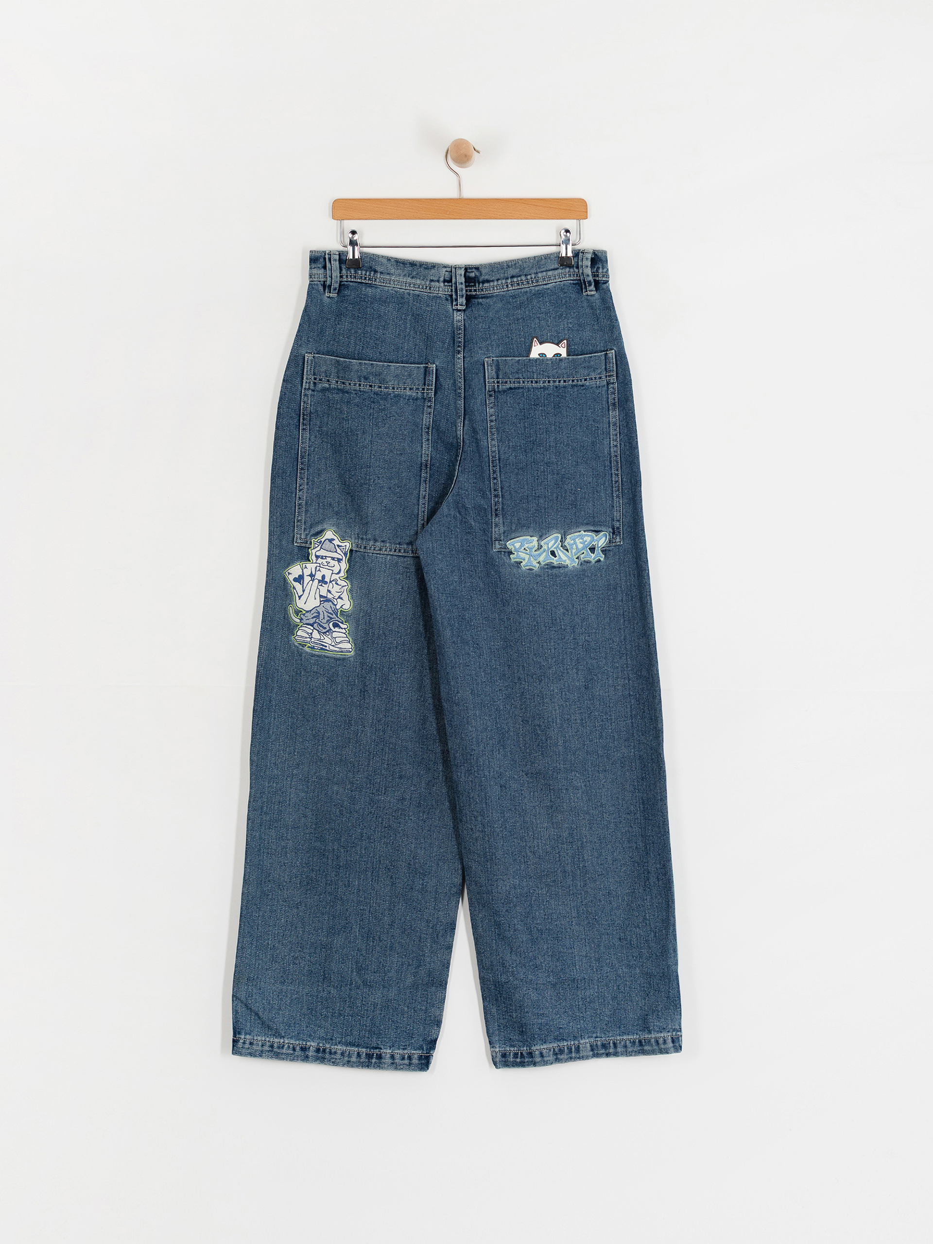Pantaloni RipNDip Ace Ultra Wide Leg (medium wash)