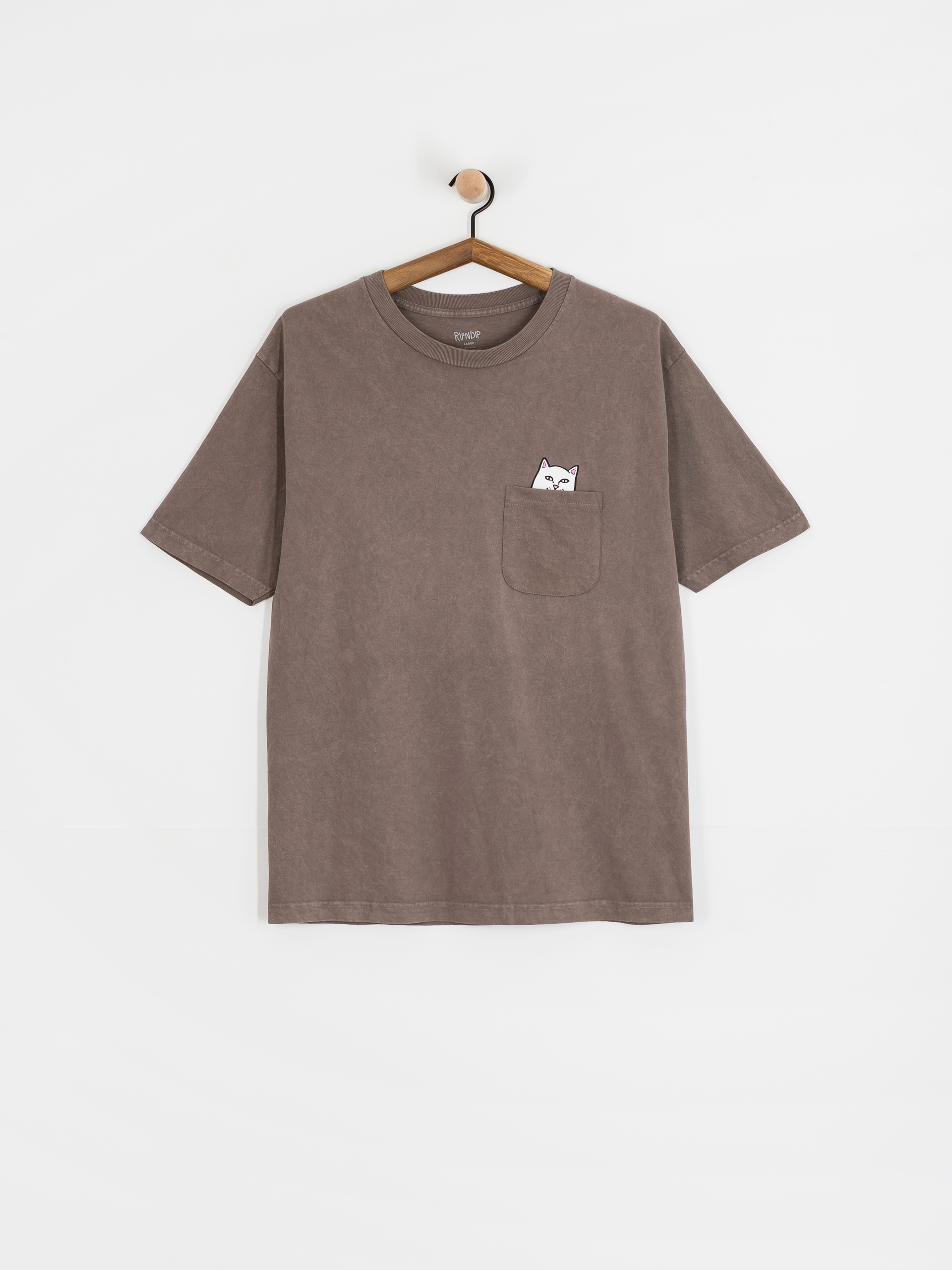Tricou RipNDip Lord Nermal Pocket (tan mineral wash)