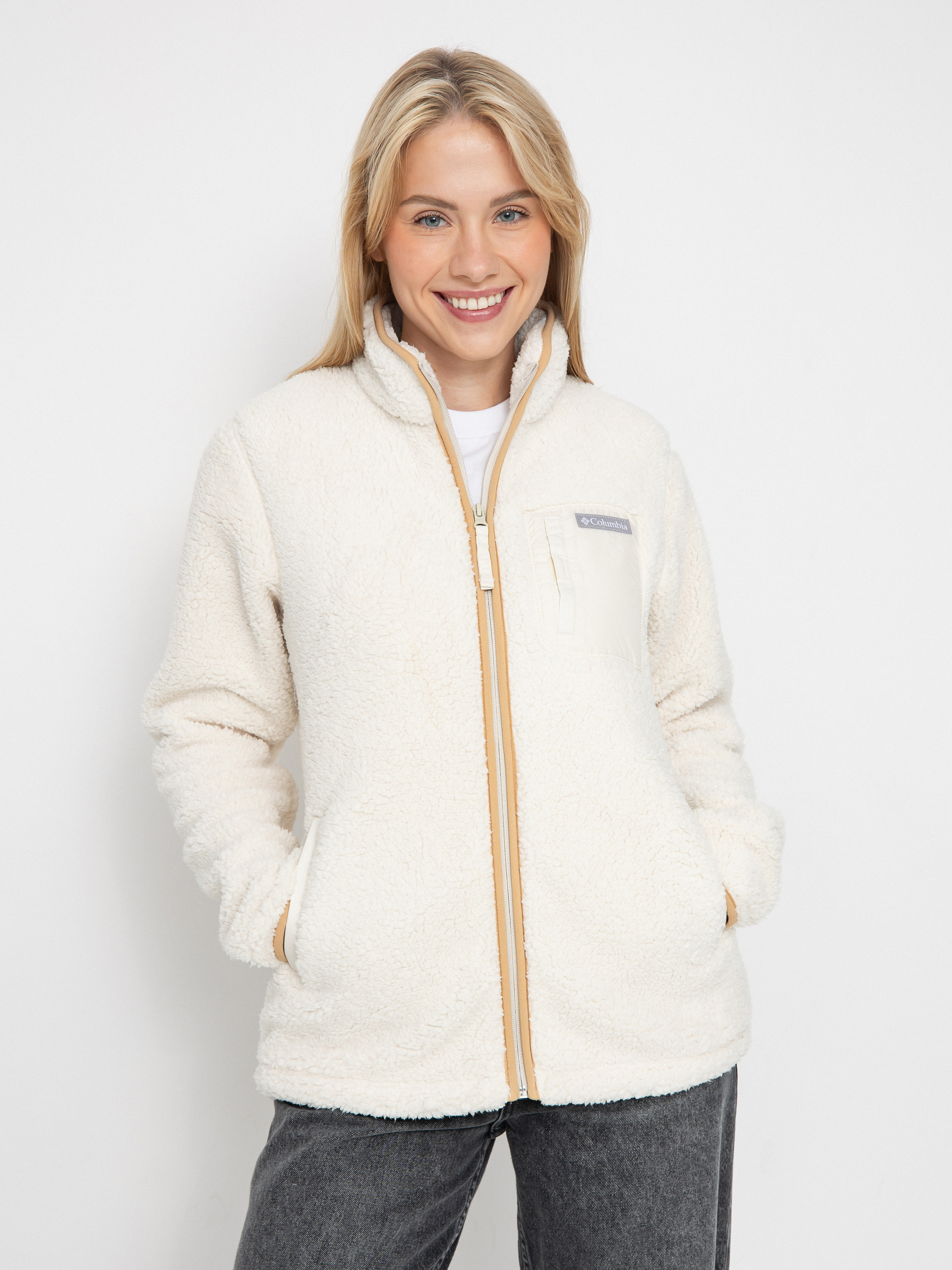 Hanorac din fleece Columbia West Bend Full Zip II Wmn (chalk)