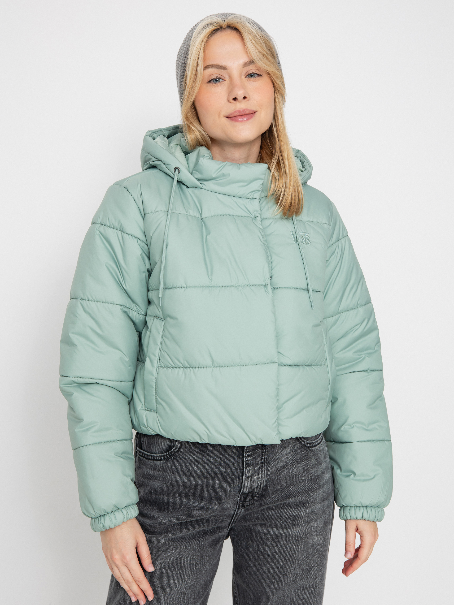 Geacă Vans Hillgate Cropped Puffer Wmn (gray olive)