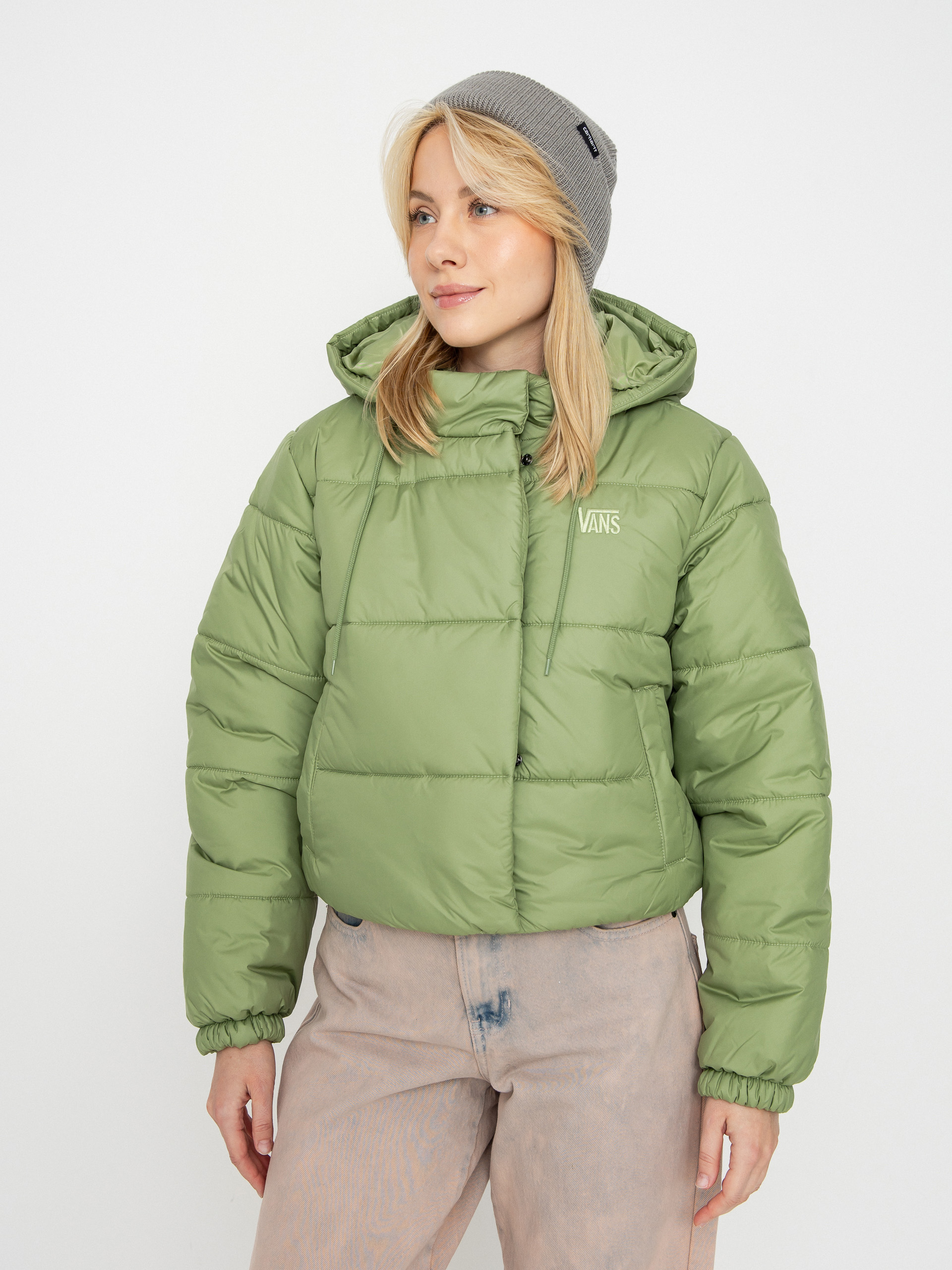 Geacă Vans Hillgate Cropped Puffer Wmn (neutral olive)