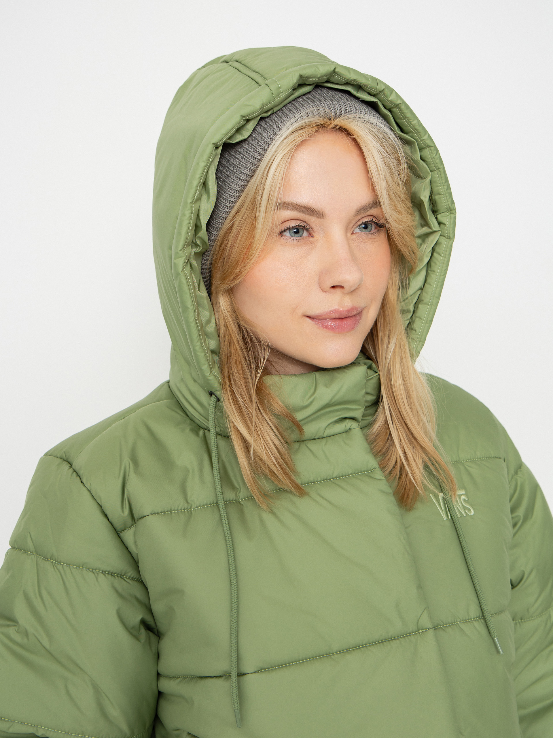 Geacă Vans Hillgate Cropped Puffer Wmn (neutral olive)