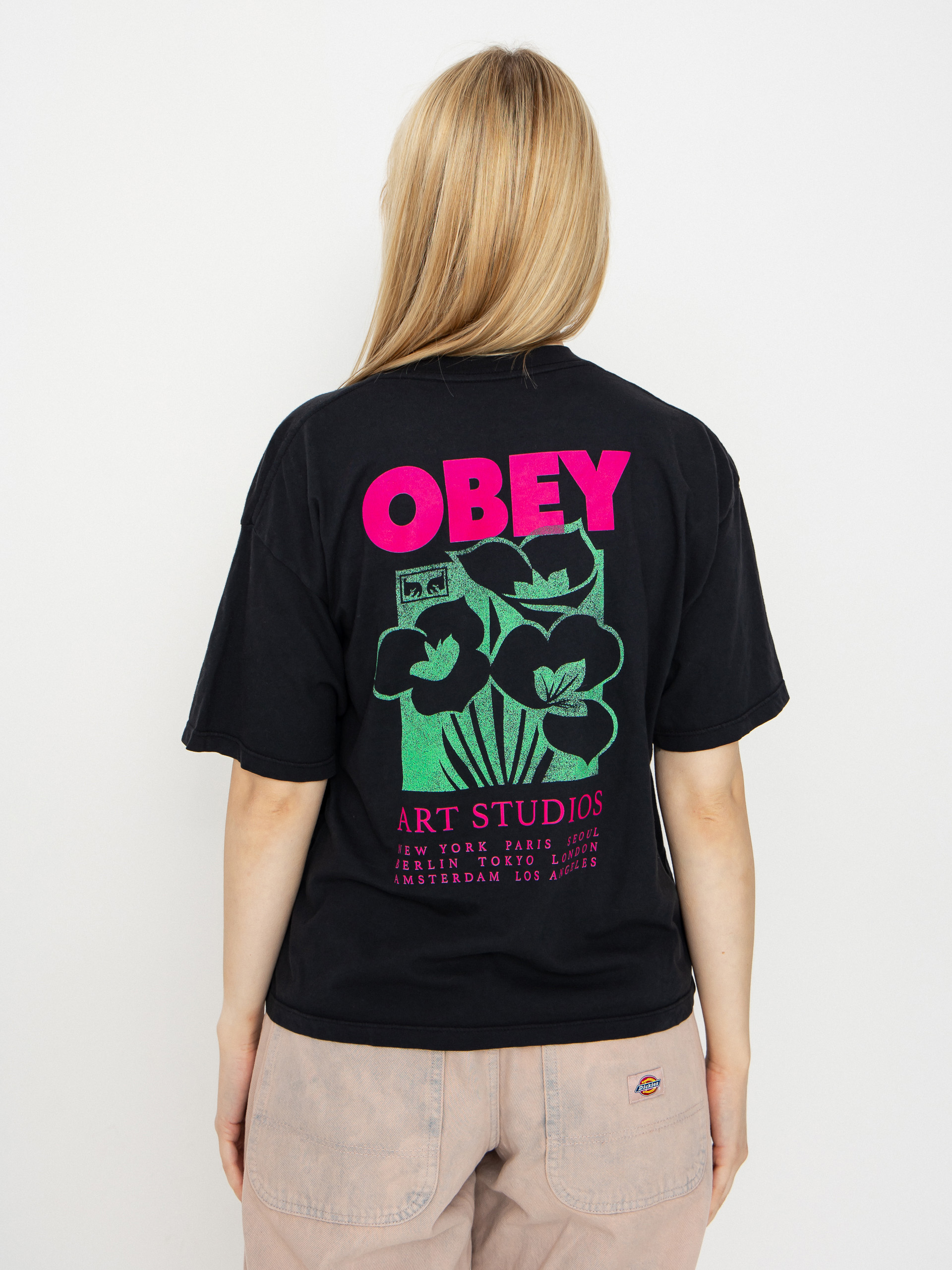 Tricou OBEY Obey Art Studio Flowers Wmn (digital black)