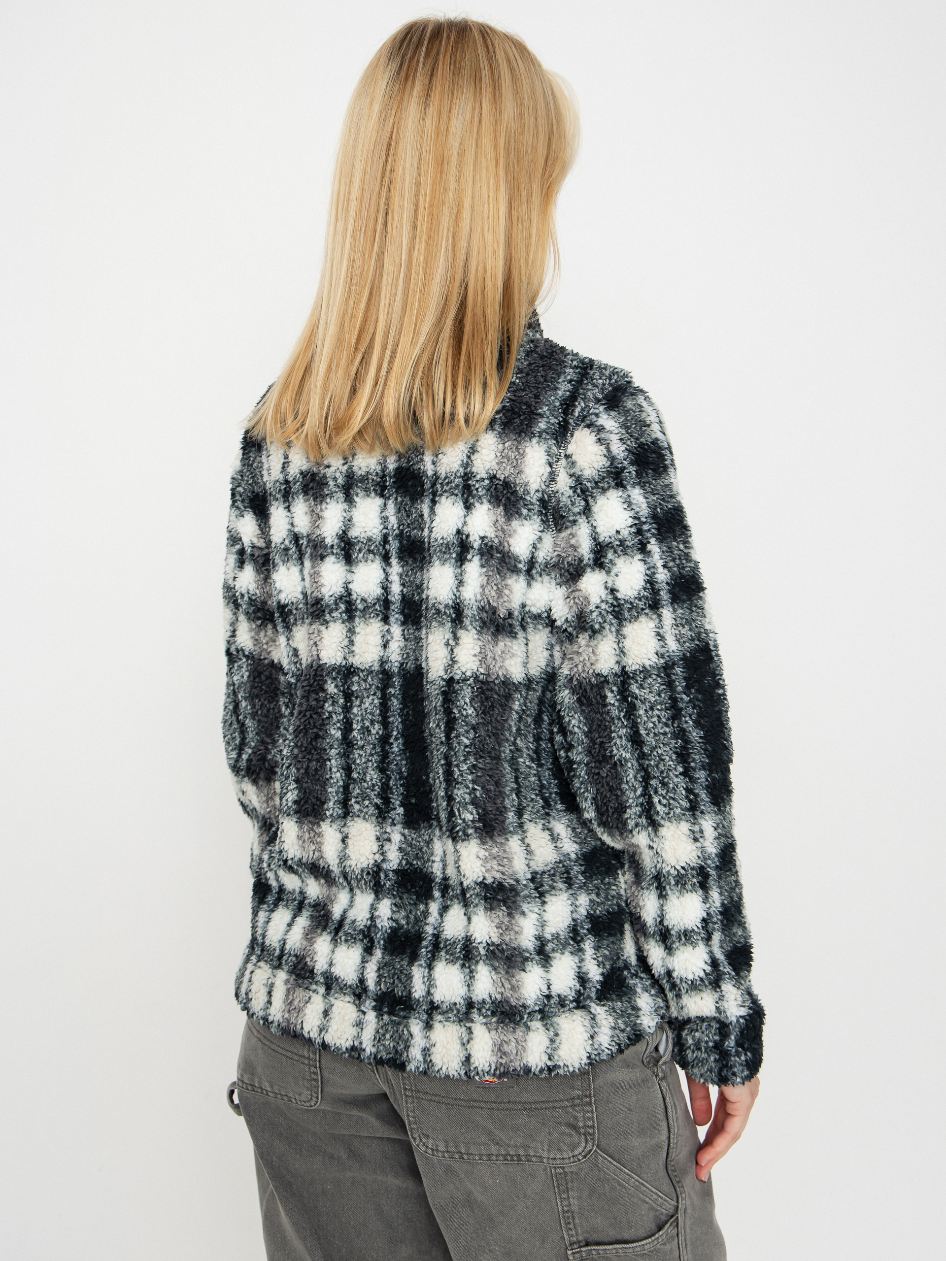 Pentru femei Hanorac din fleece Columbia West Bend 1/4 Zip II (black herringplaid)