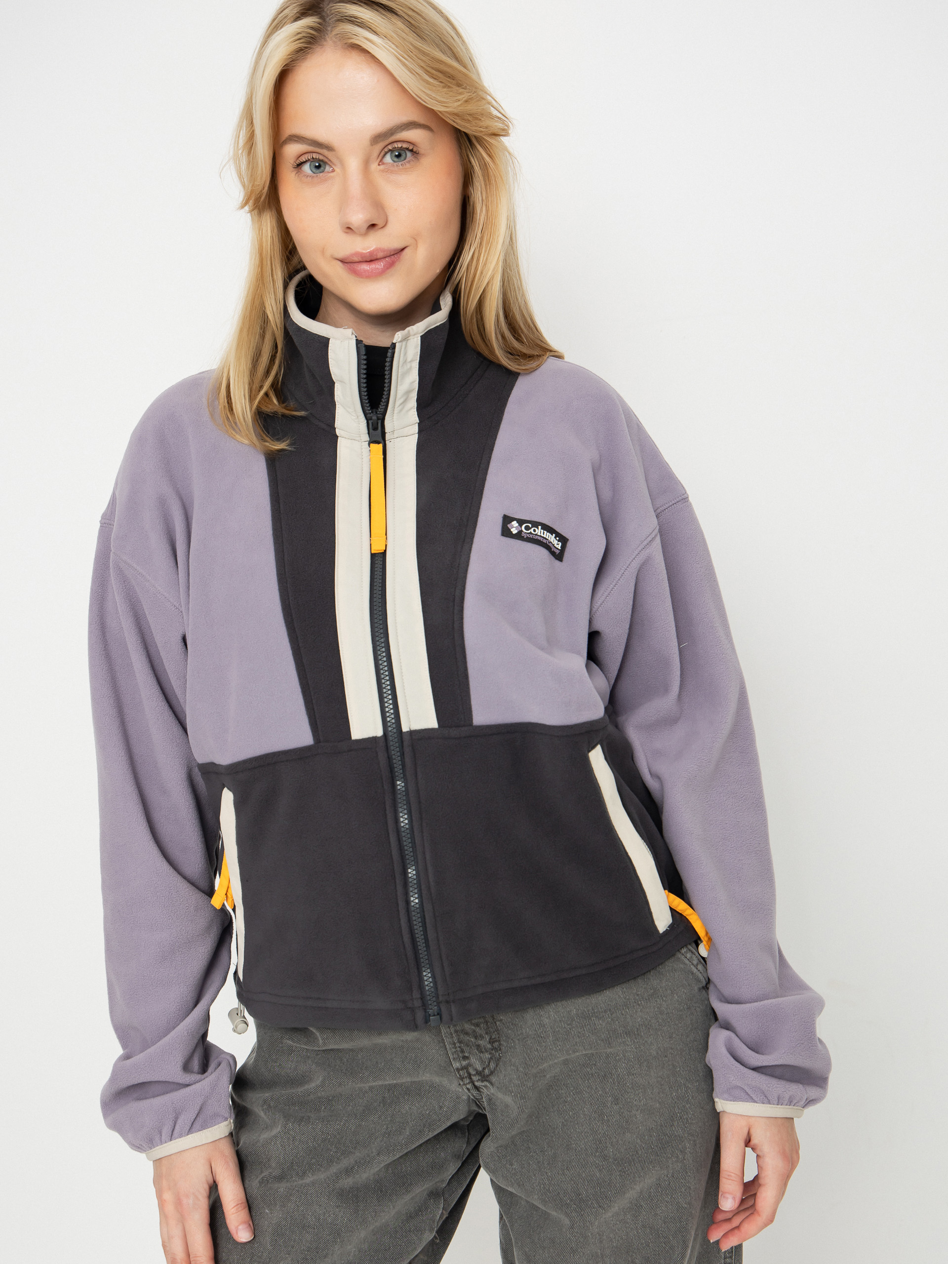 Hanorac din fleece Columbia Backbowl II Full Zip Wmn (shale purple/shark/dark stone)