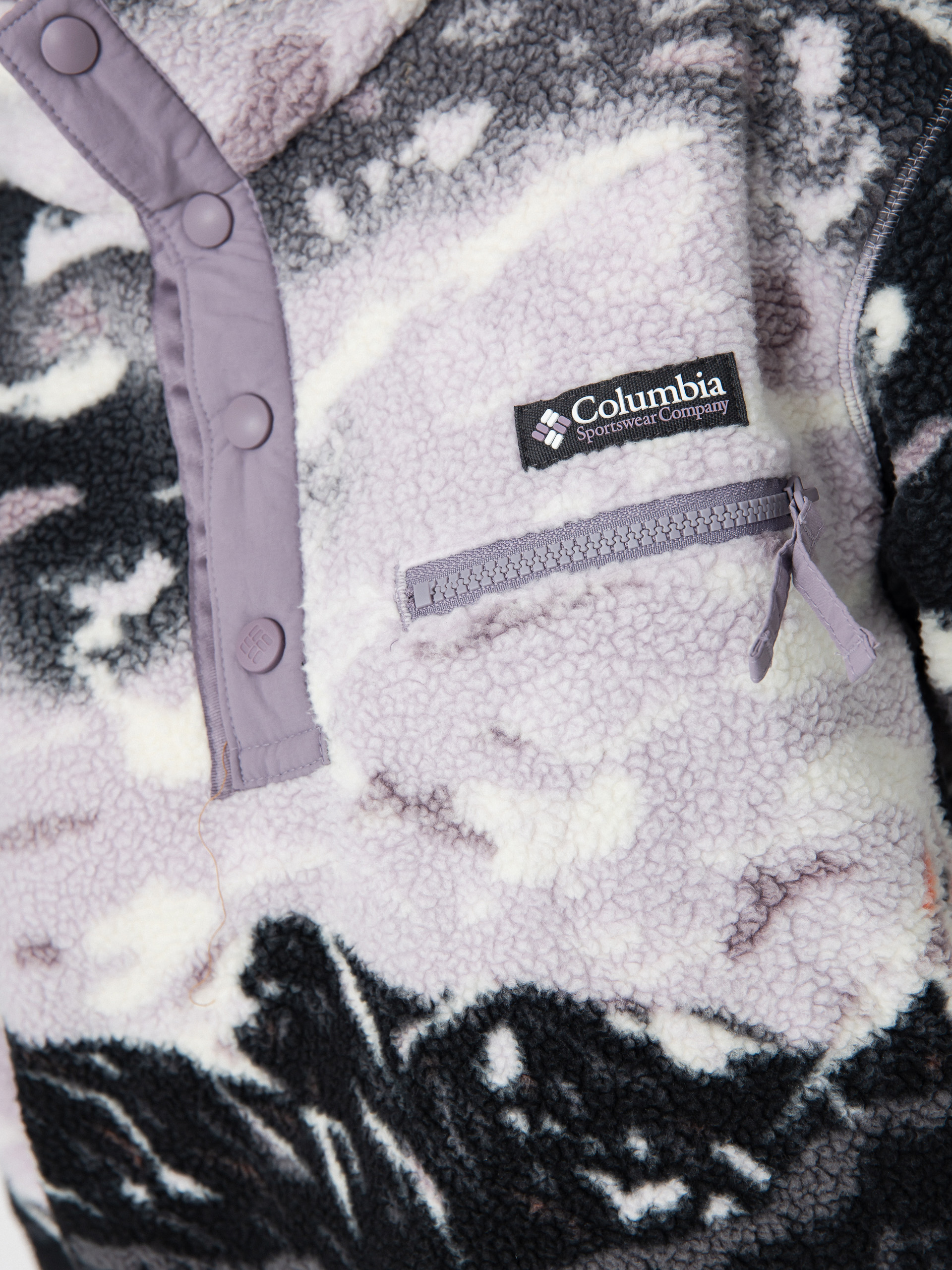 Hanorac din fleece Columbia Helvetia II Printed Cropped Half Snap