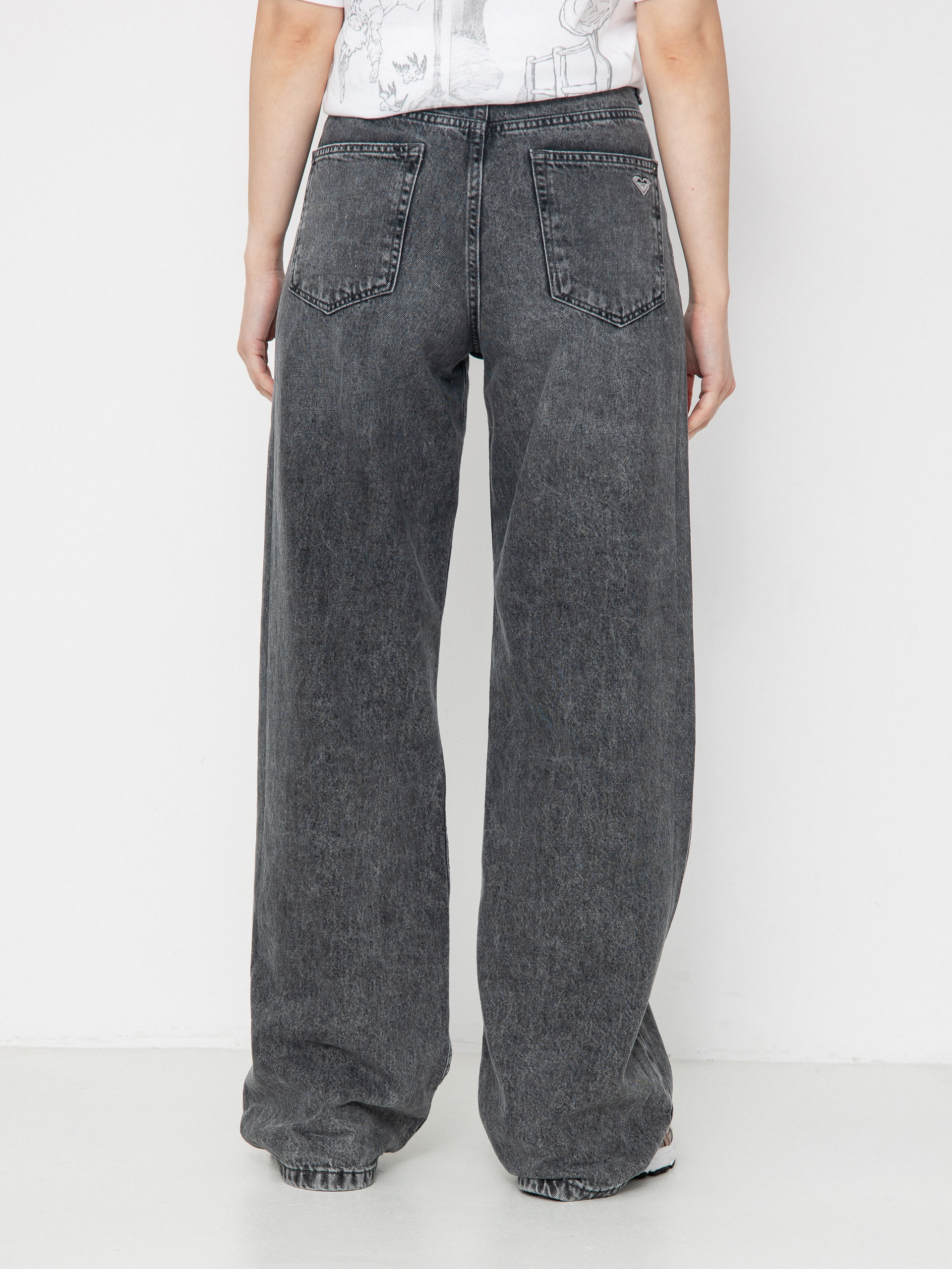 Pantaloni Roxy Milla Wide Leg Regular Mid Gr Wmn (mid grey)