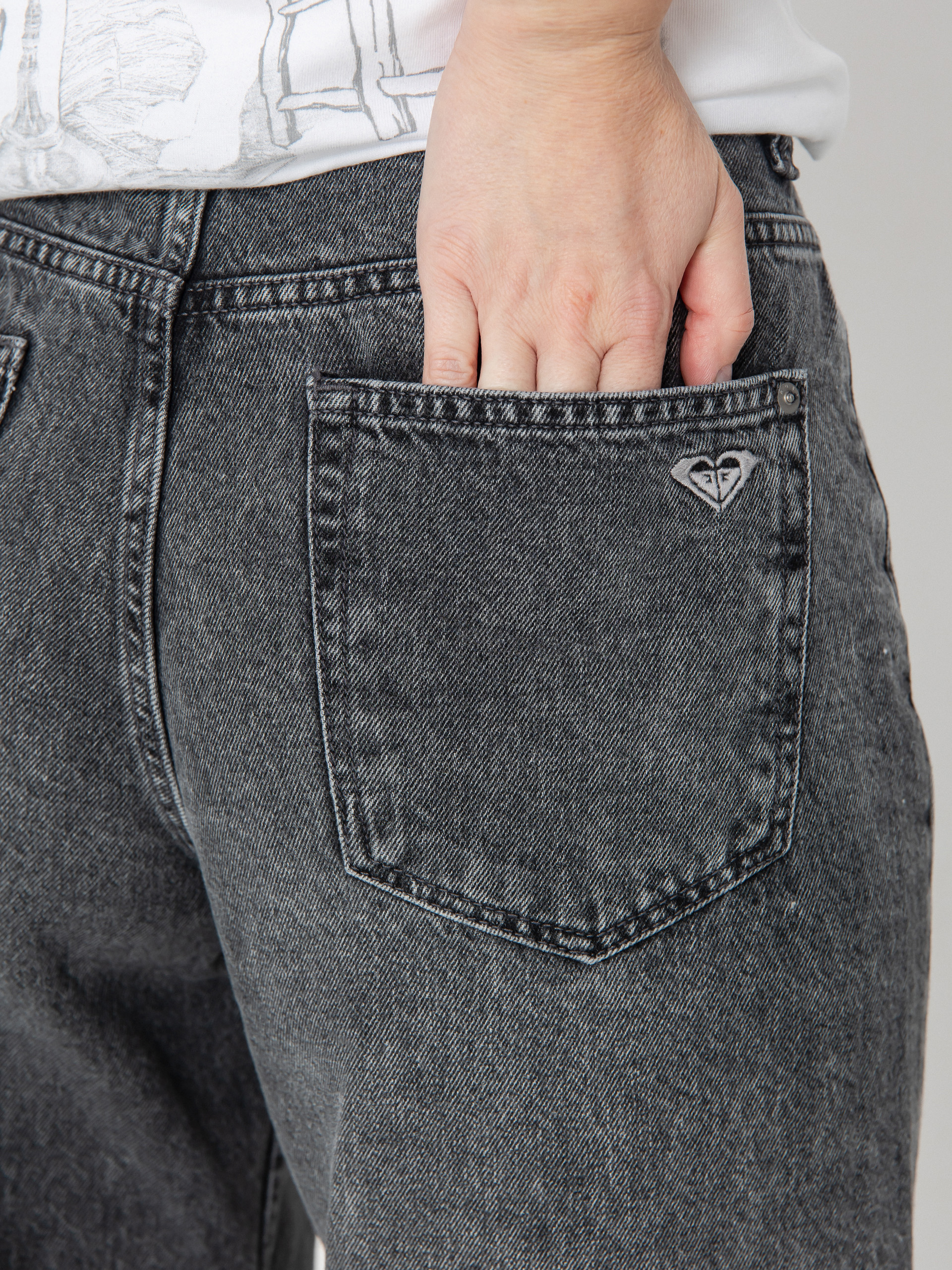 Pantaloni Roxy Milla Wide Leg Regular Mid Gr Wmn (mid grey)