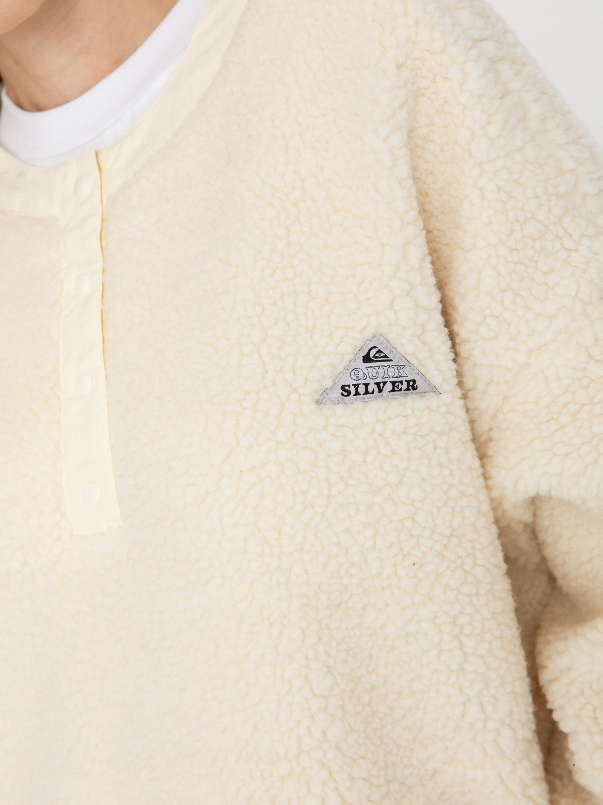 Pentru femei Hanorac din fleece Quiksilver Barranco Crew (snow white)