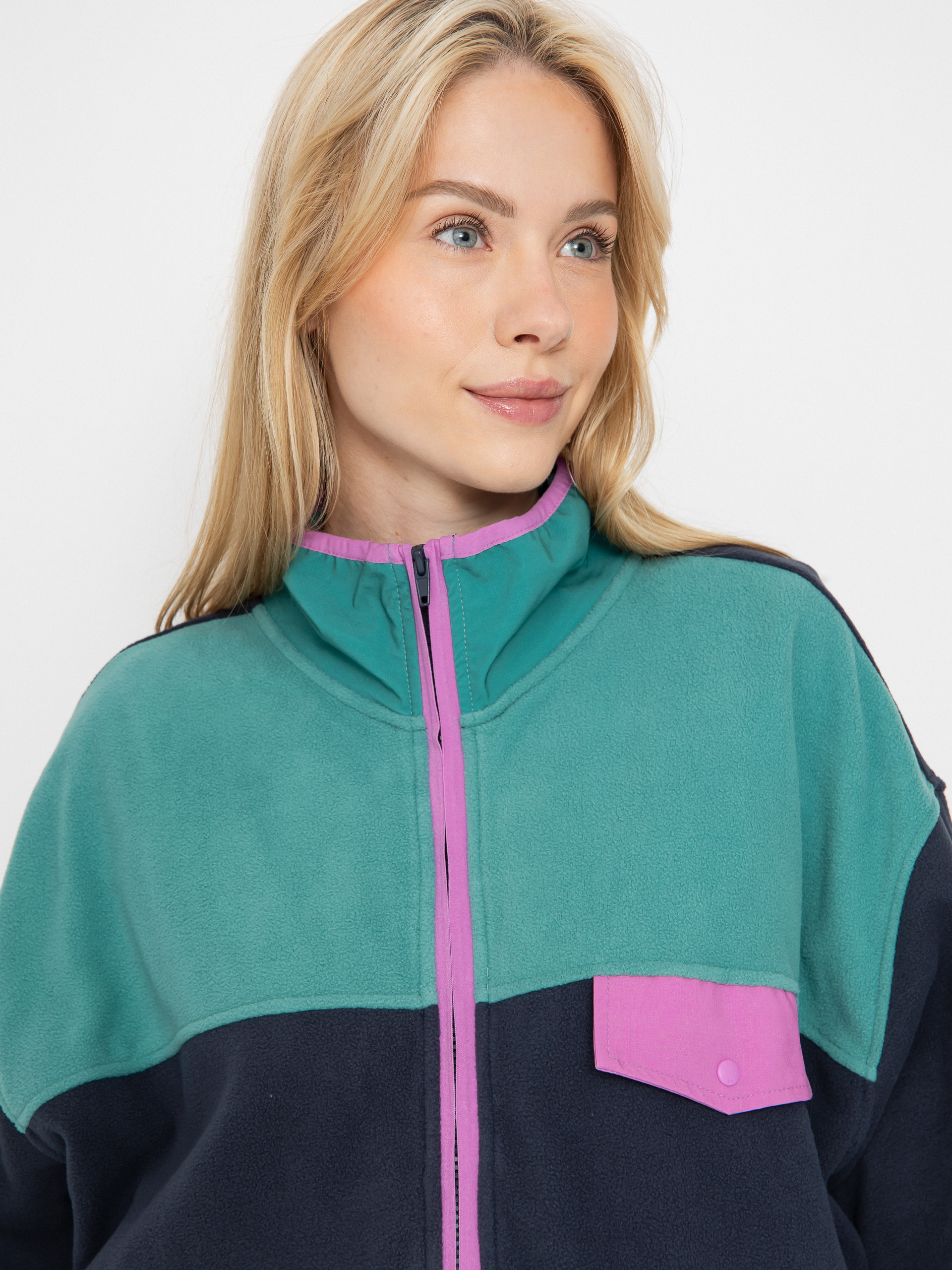 Pentru femei Hanorac din fleece Quiksilver Kedai FZ (india ink)