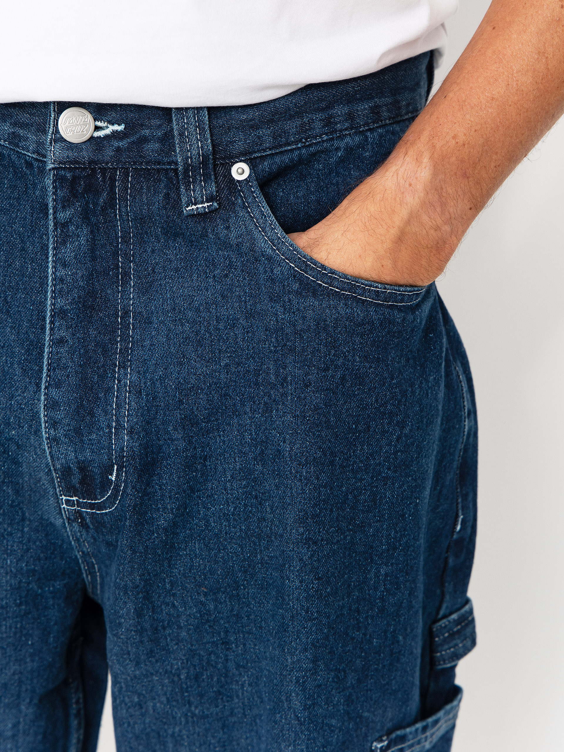 Pantaloni Santa Cruz Carpenter (dark denim/white)