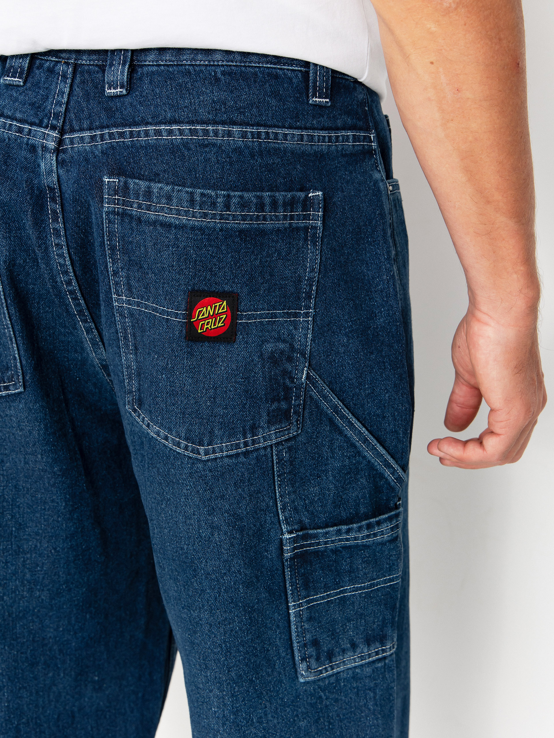 Pantaloni Santa Cruz Carpenter (dark denim/white)