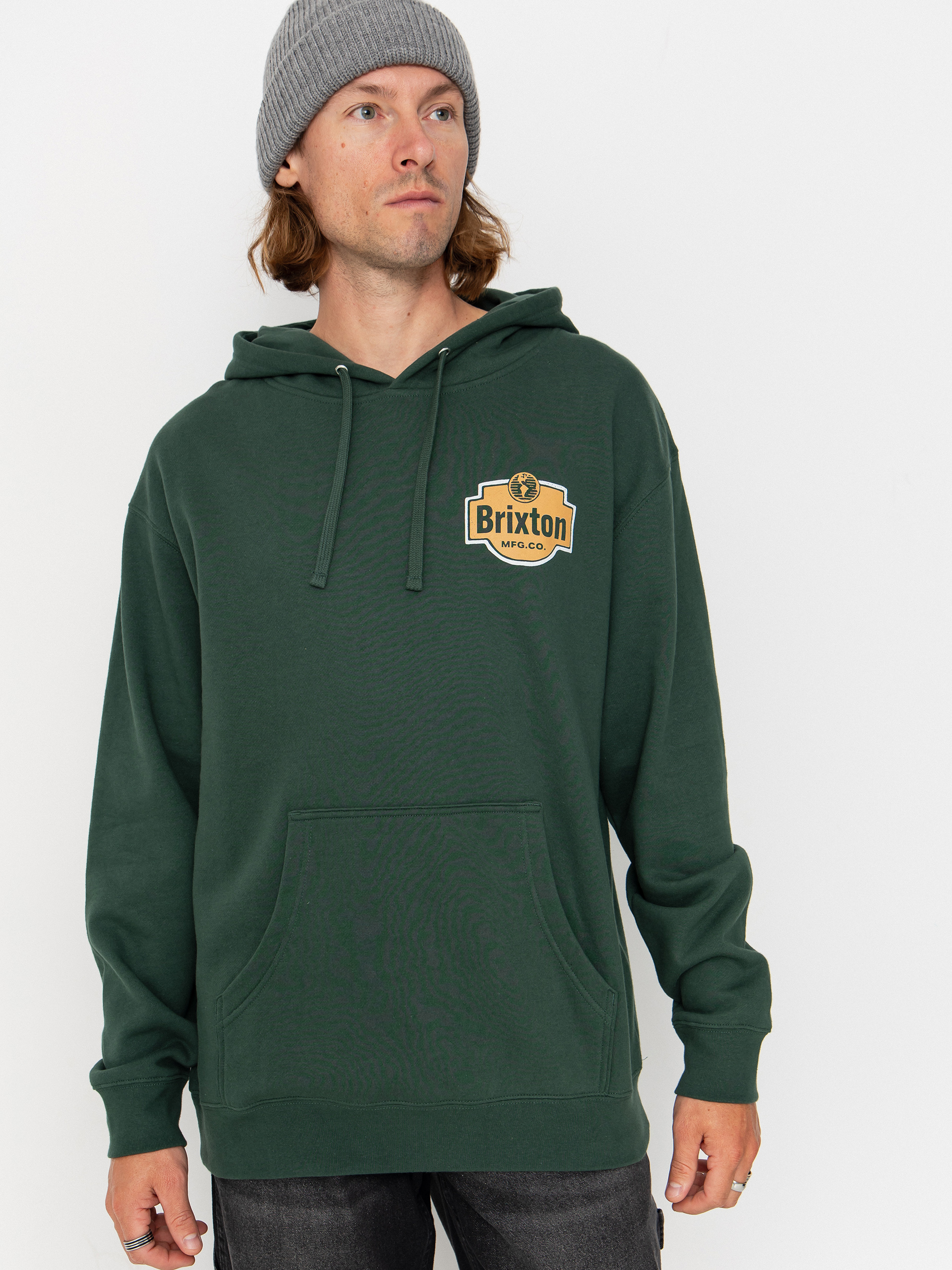 Hanorac cu glugă Brixton Genuine Quality HD (night sage)