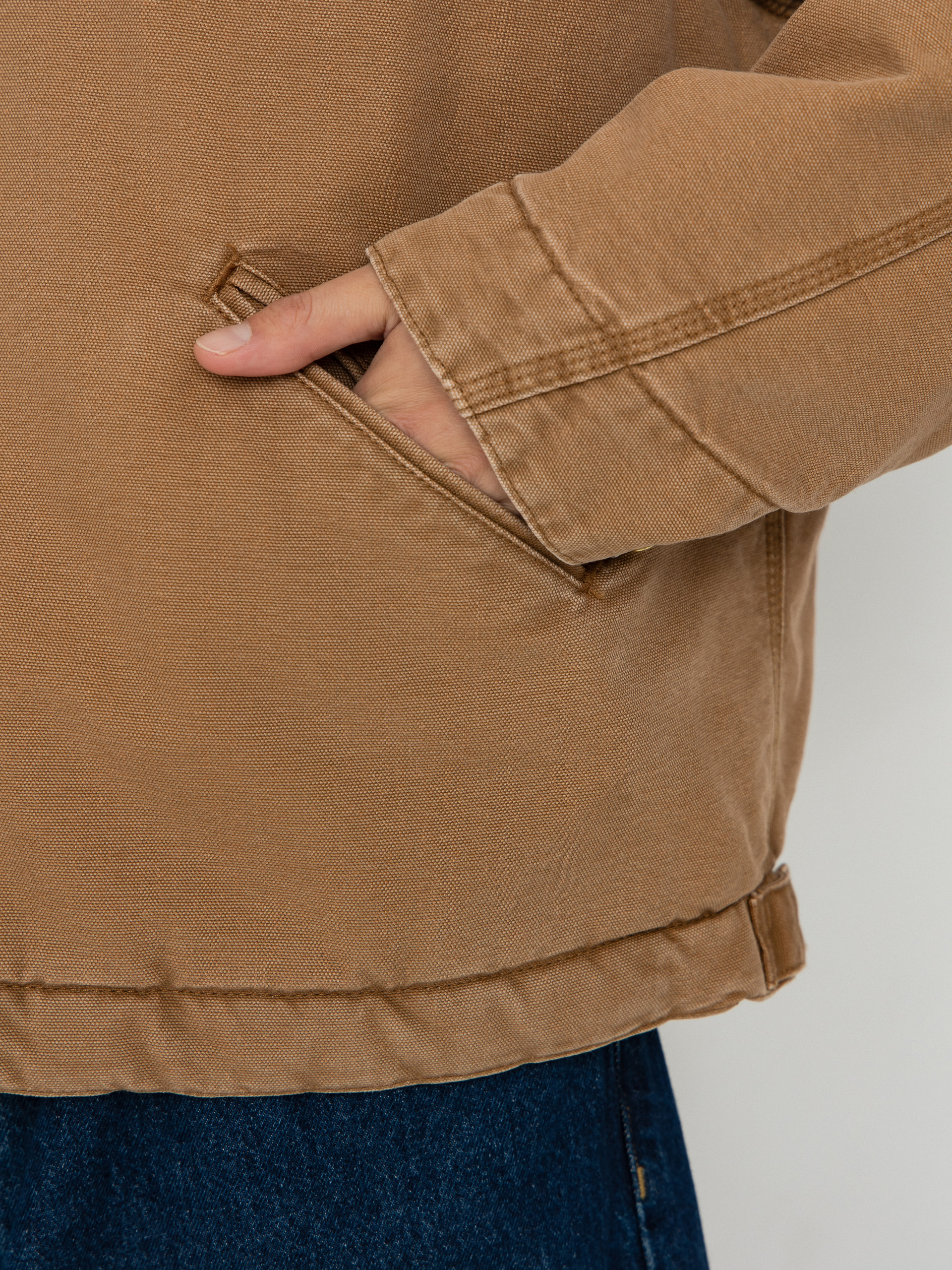 Geacă Carhartt WIP OG Detroit (hamilton brown/tobacco/stone canvas)