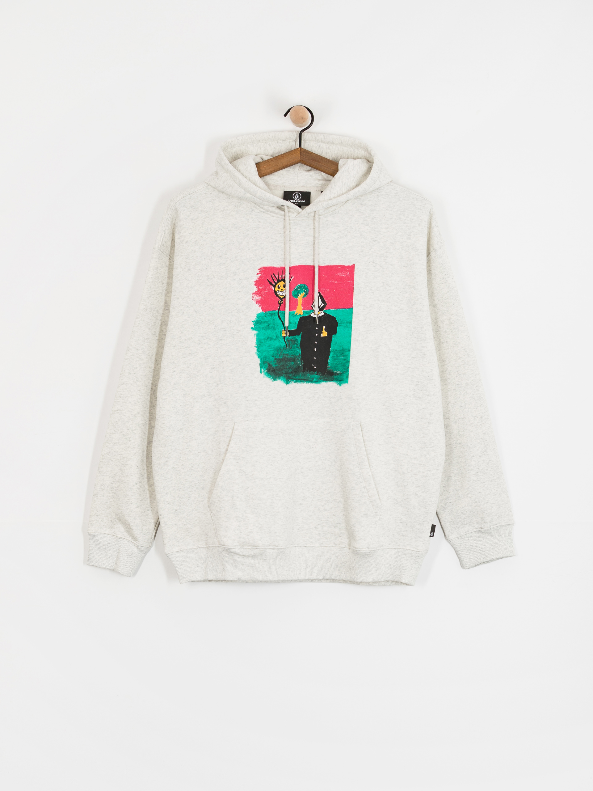 Hanorac cu glugă Volcom Issam HD (bone heather)