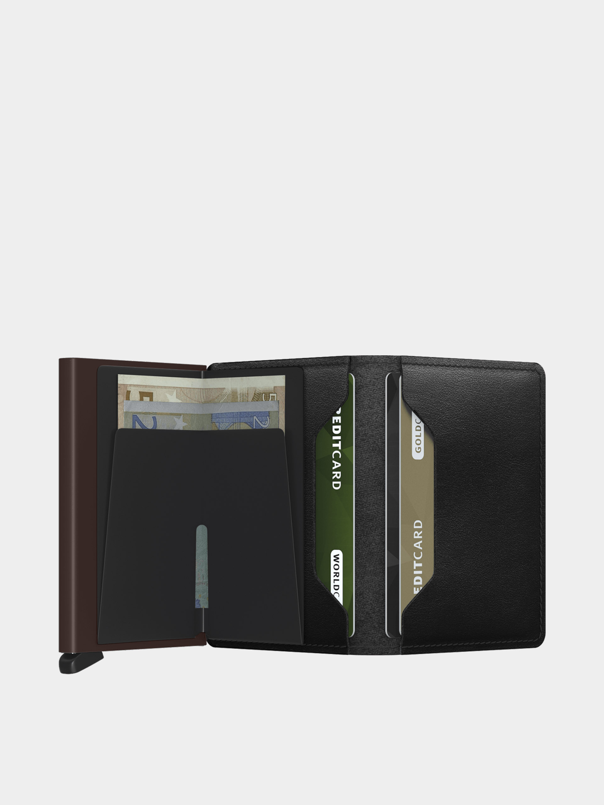 Portofel Secrid Slimwallet (original black/brown)