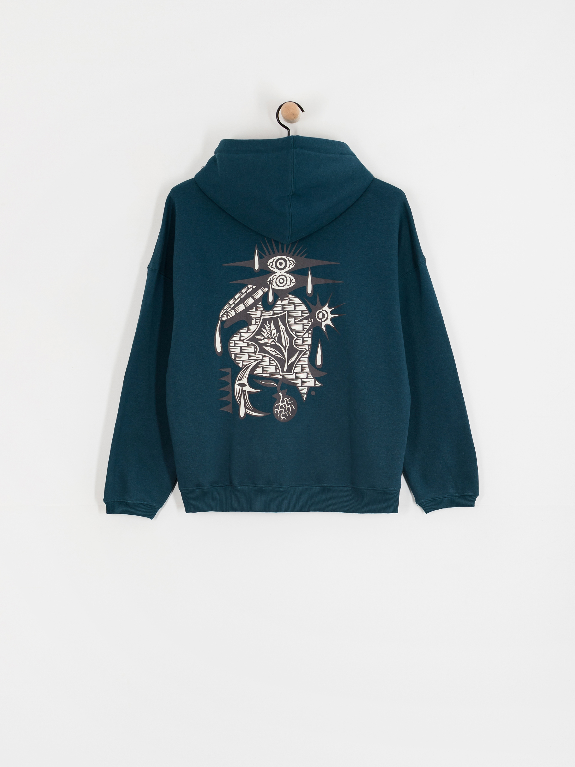 Hanorac cu glugă Volcom Fa Vaderetro HD Wmn (emerald green)