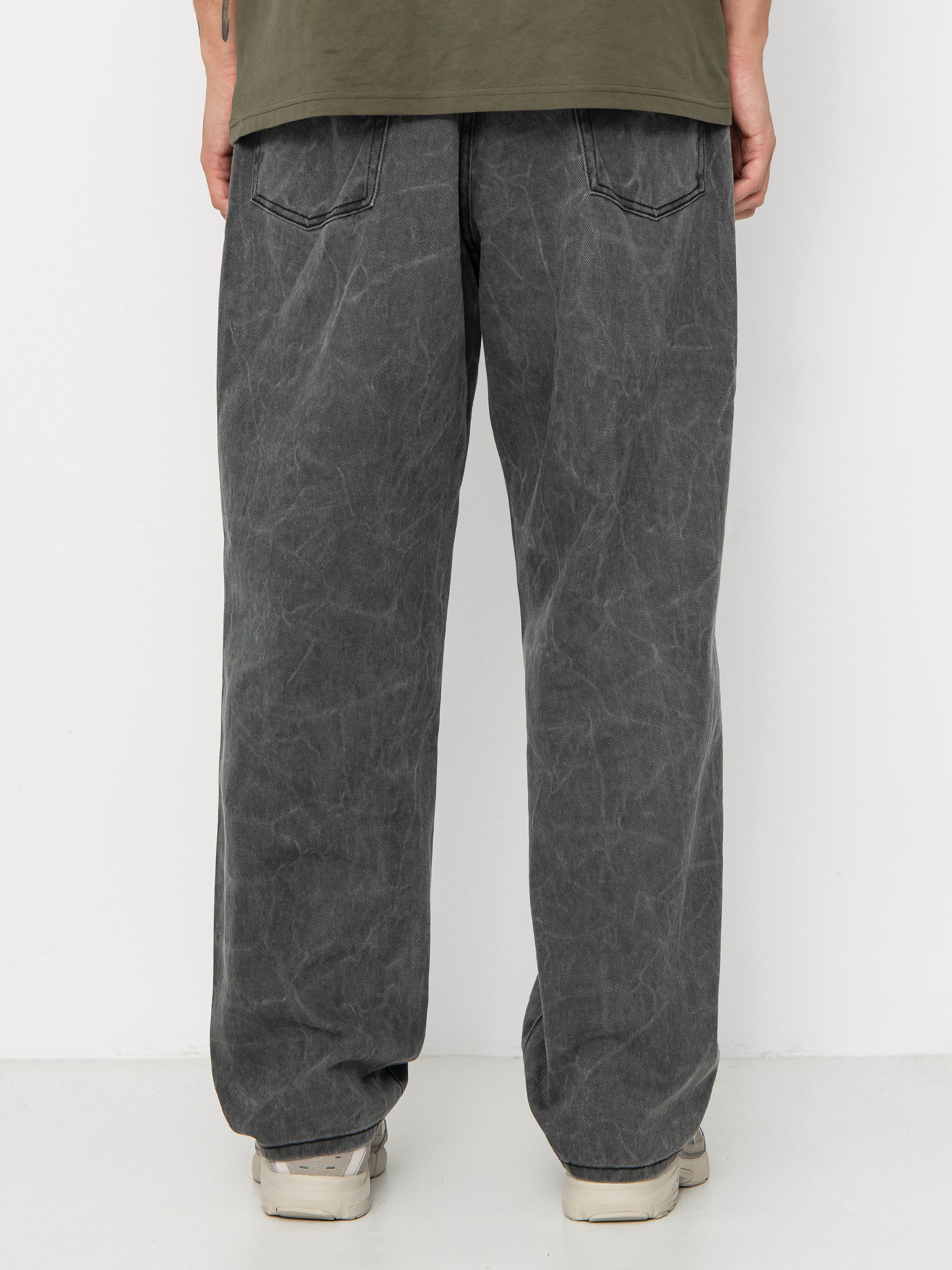 Pantaloni OBEY Classic Wrinkle Baggy Denim (black wrinkle wash)