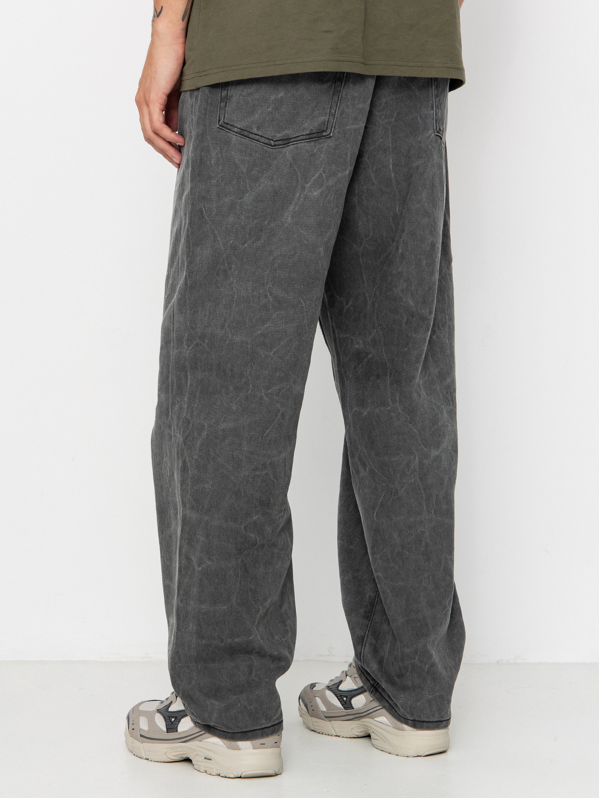 Pantaloni OBEY Classic Wrinkle Baggy Denim (black wrinkle wash)