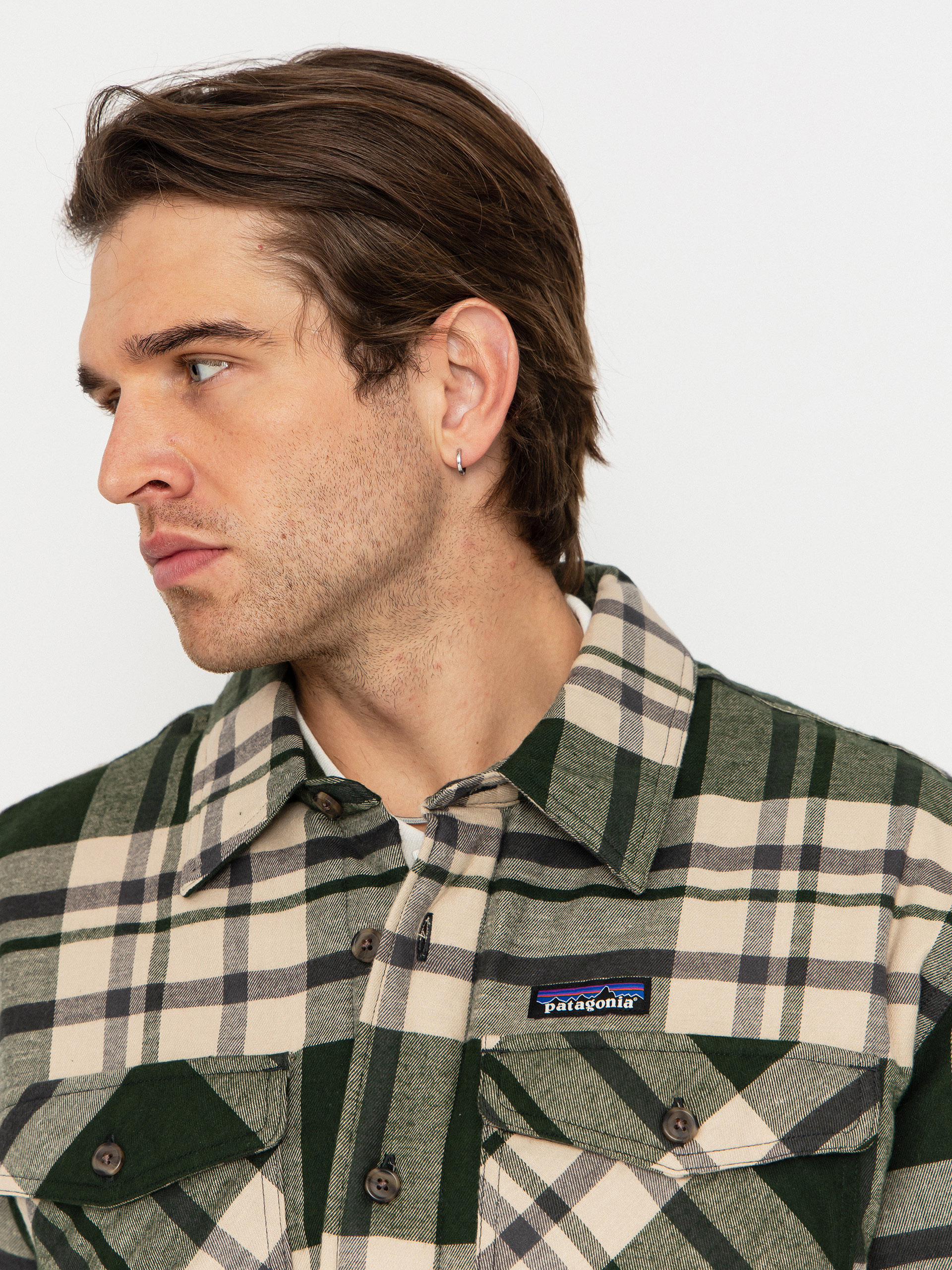 Cămașă Patagonia LW Insulated Fjord Flannel (ashore old growth green)