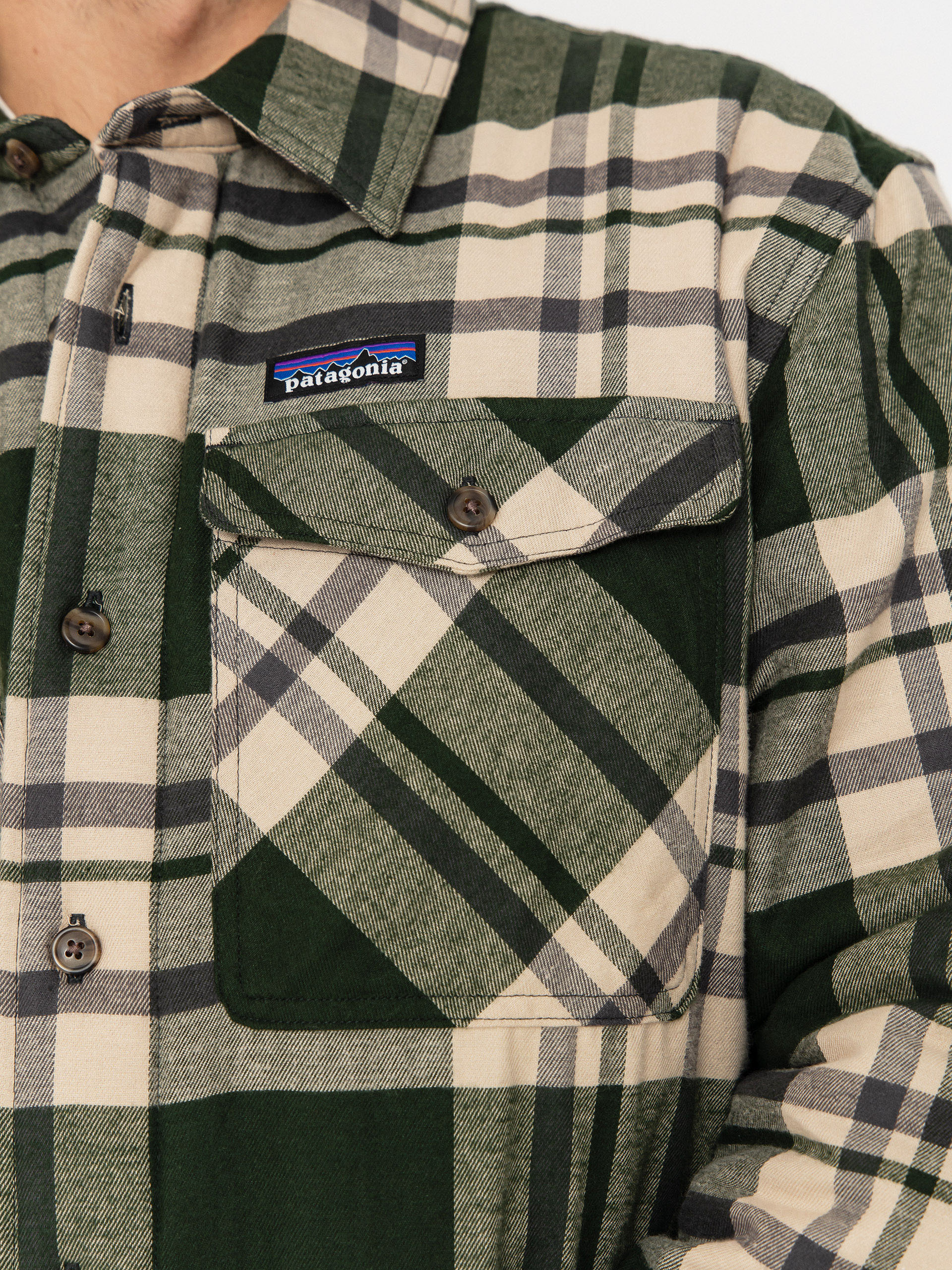 Cămașă Patagonia LW Insulated Fjord Flannel (ashore old growth green)