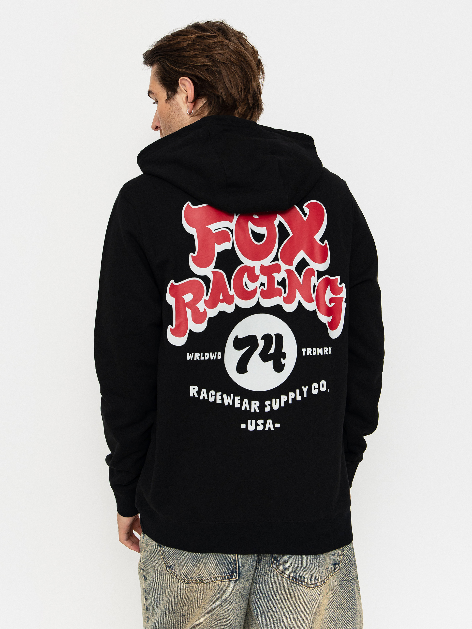 Hanorac cu glugă Fox Racewear HD (black)