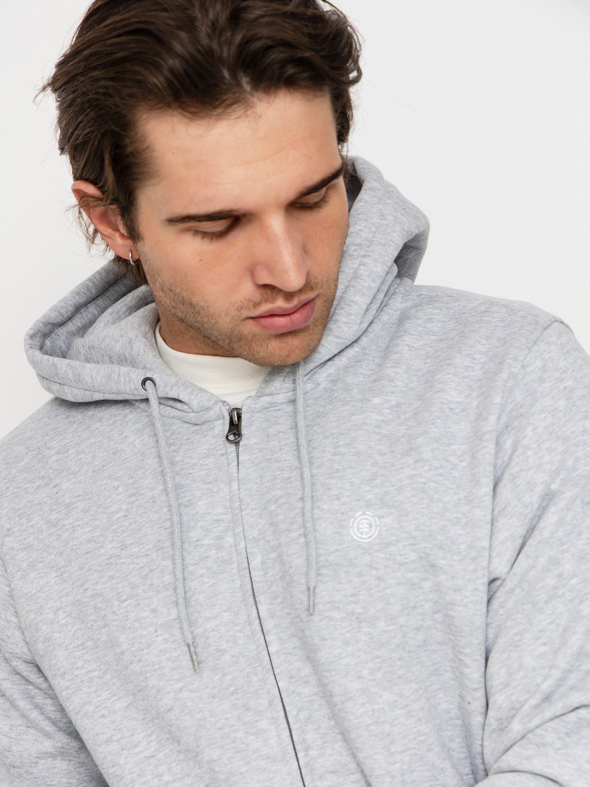 Hanorac cu glugă Element Icon Embroidery ZHD (mid grey heather)