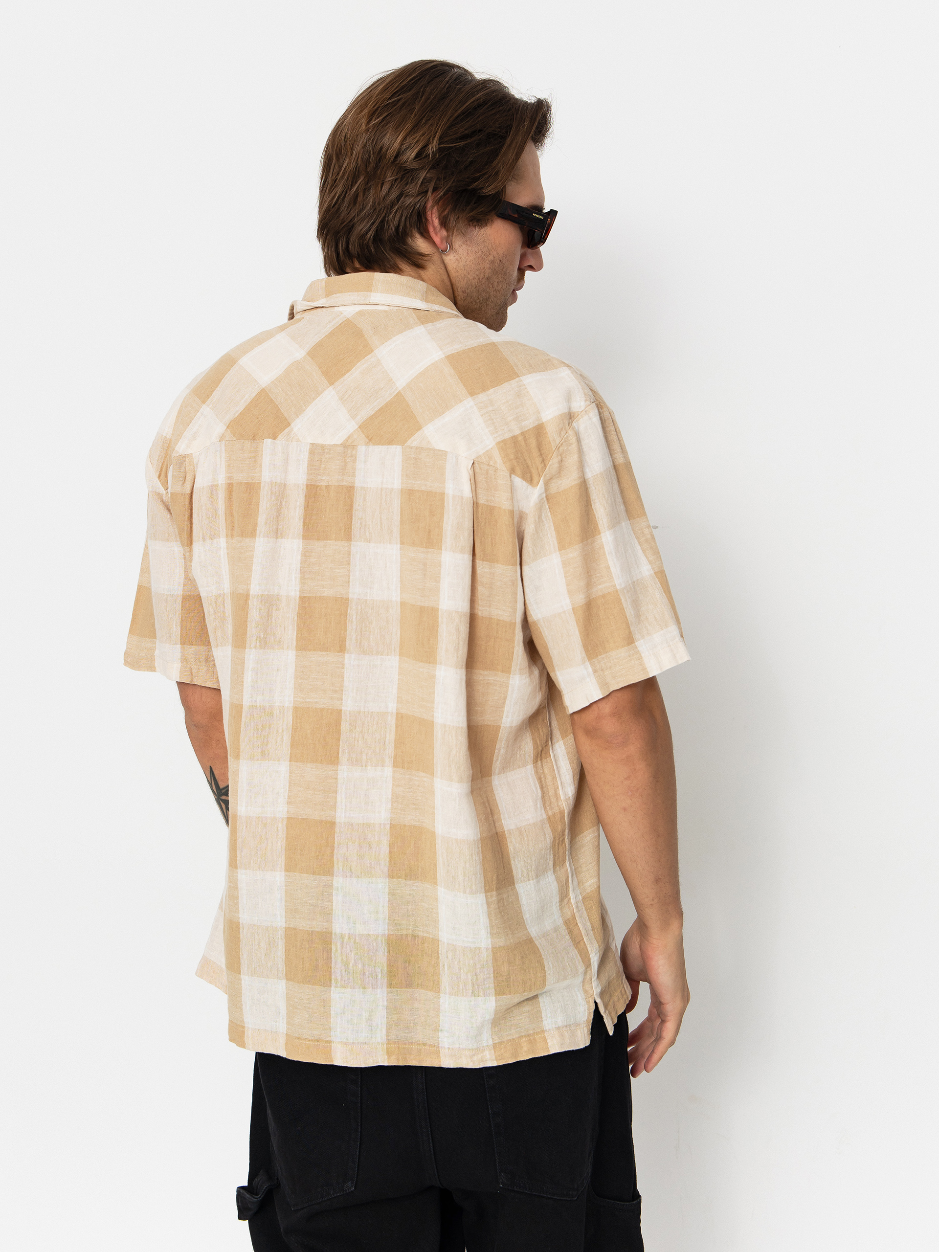 Cămașă Brixton Cru Linen Blend Wvn (off white/sand)