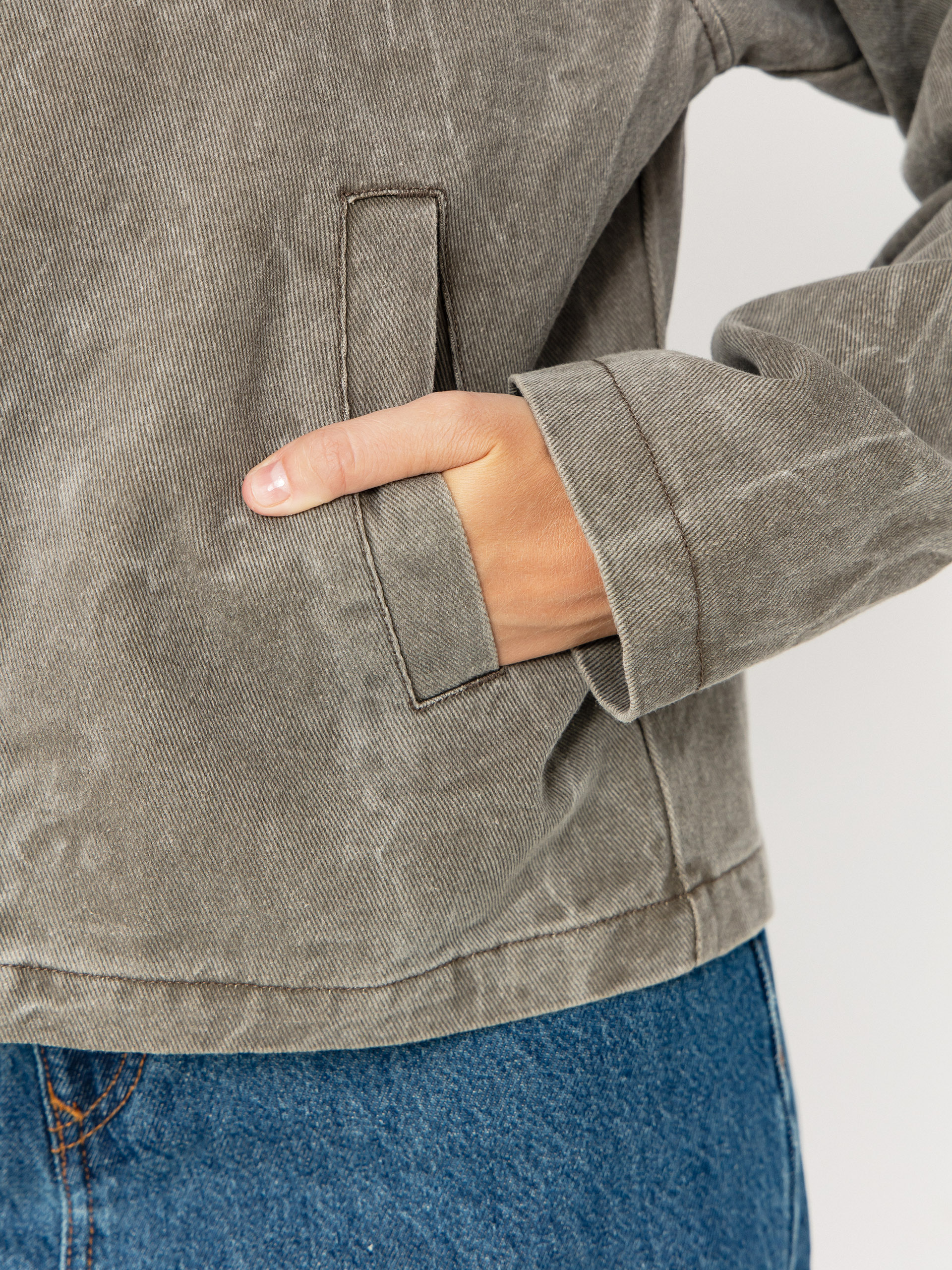 Geacă OBEY Donovan Zip Wmn (major brown wrinkle wash)