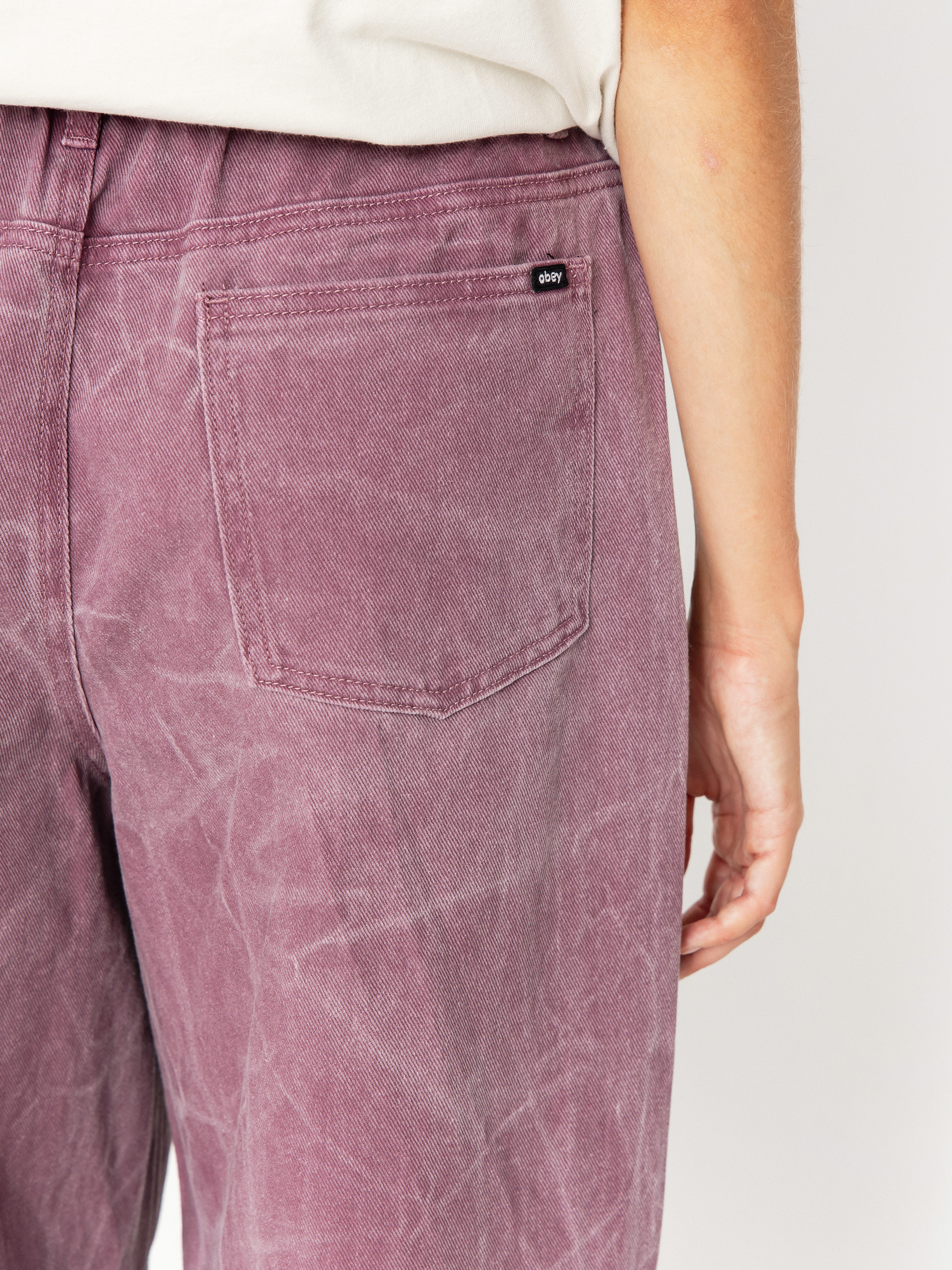 Pantaloni OBEY Donovan 5 Pocket Wmn (tulip wrinkle wash)