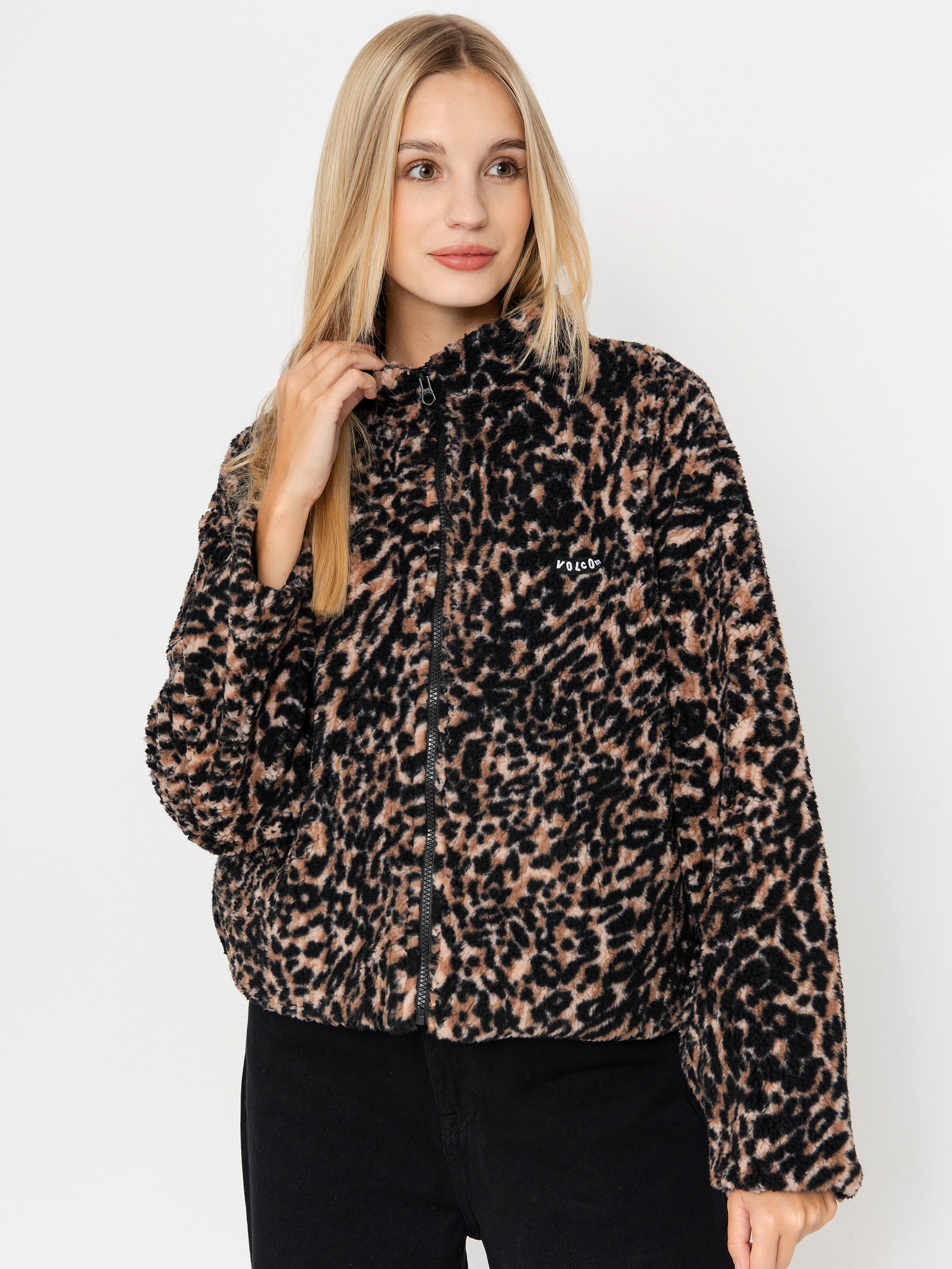 Hanorac Volcom Wylding Out Sherpa Wmn (animal print)