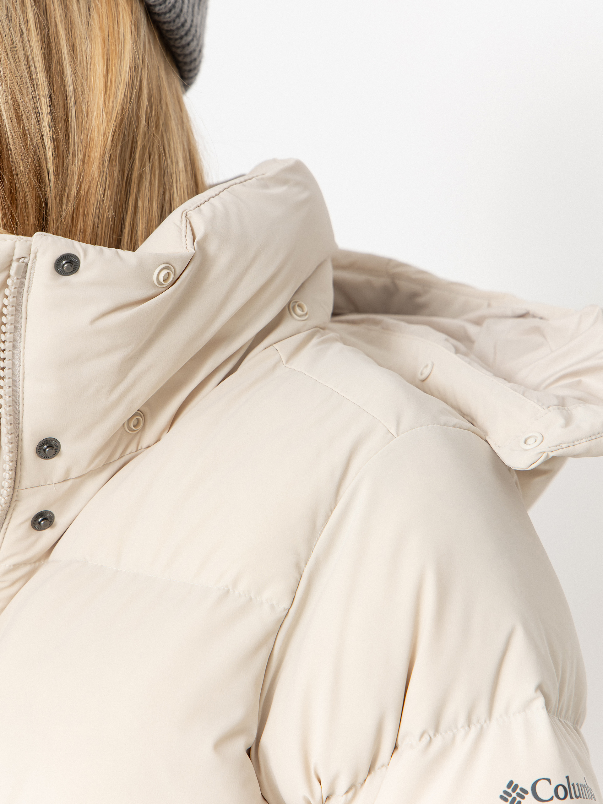 Geacă Columbia Amaze Puff Hooded Wmn (dark stone)