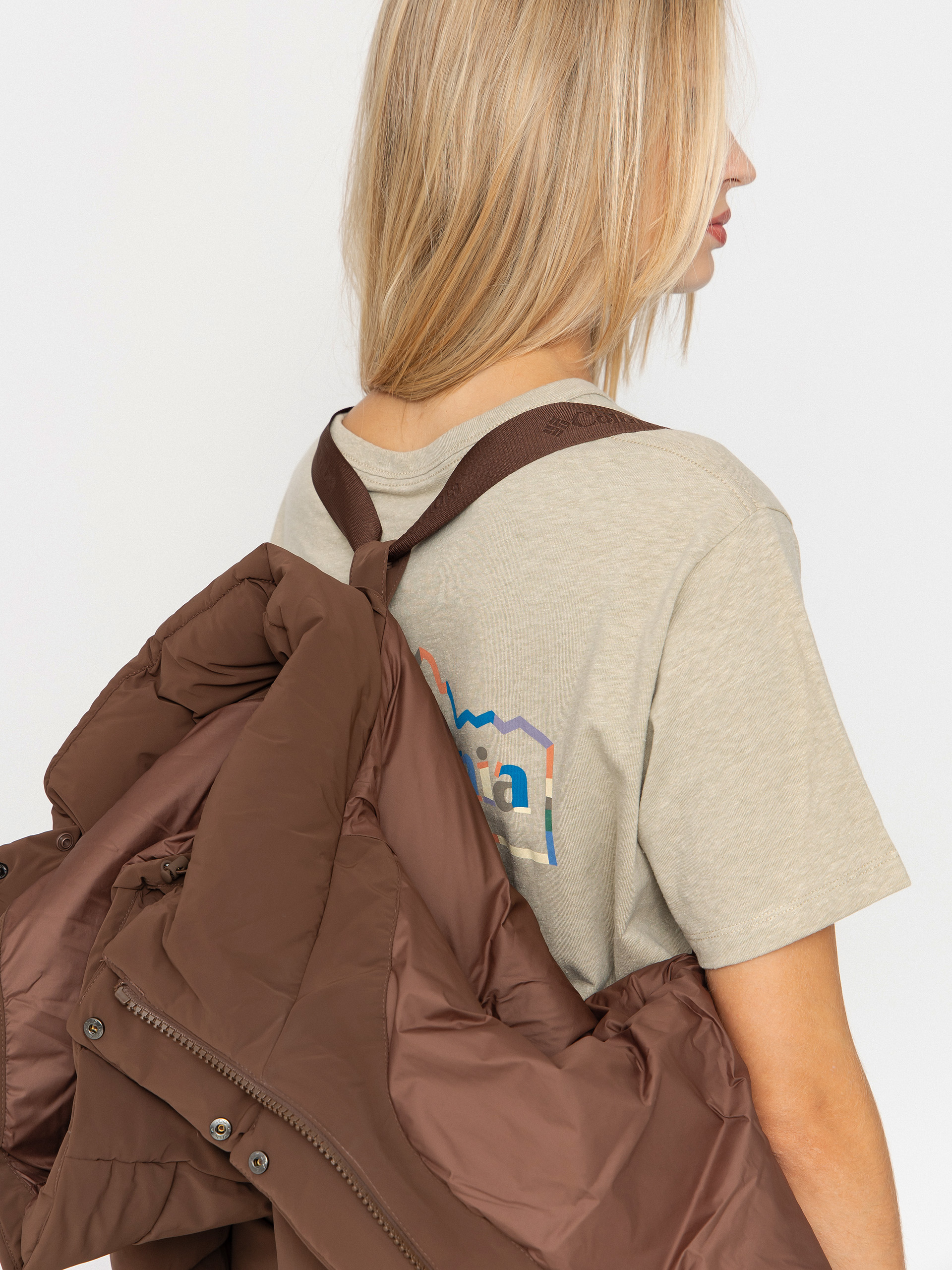 Geacă Columbia Amaze Puff Hooded Wmn (tobacco)