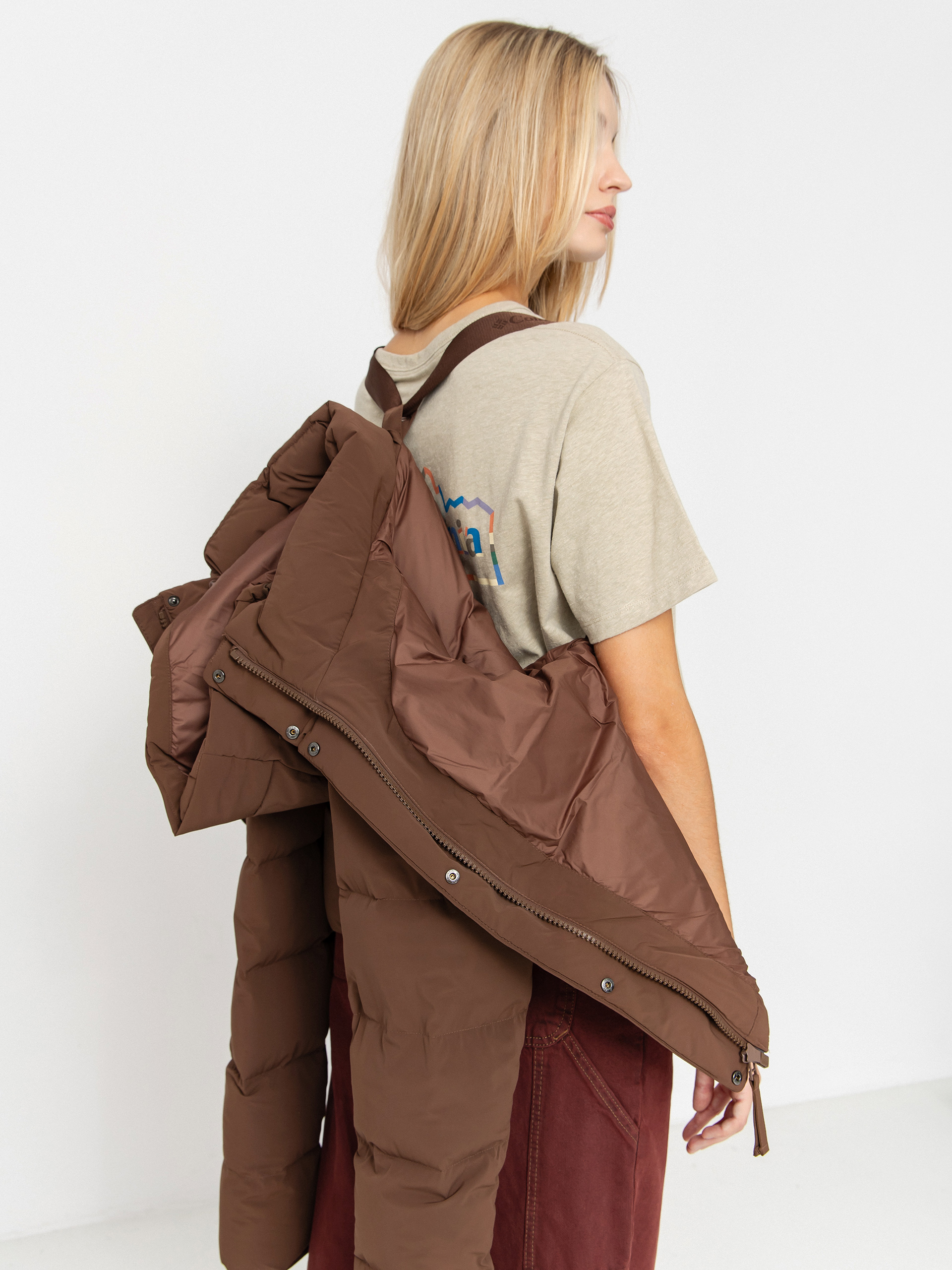 Geacă Columbia Amaze Puff Hooded Wmn (tobacco)