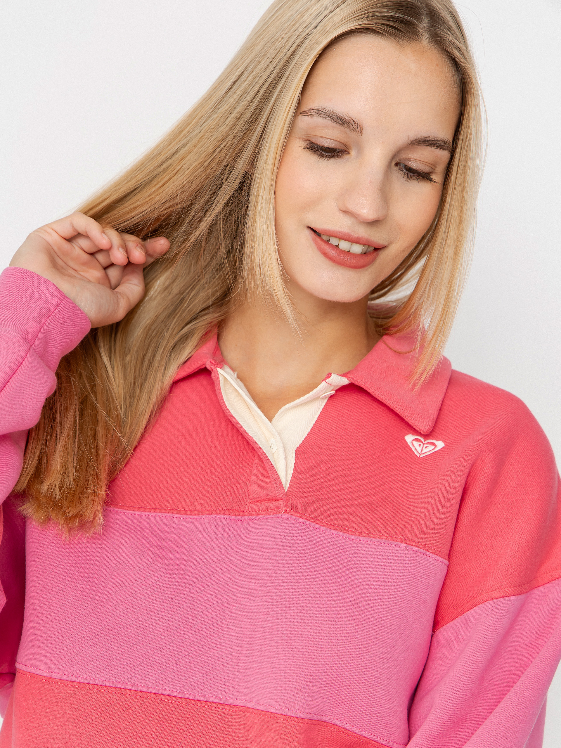 Hanorac cu glugă Roxy Cross Your Mind Wmn (honey suckle)